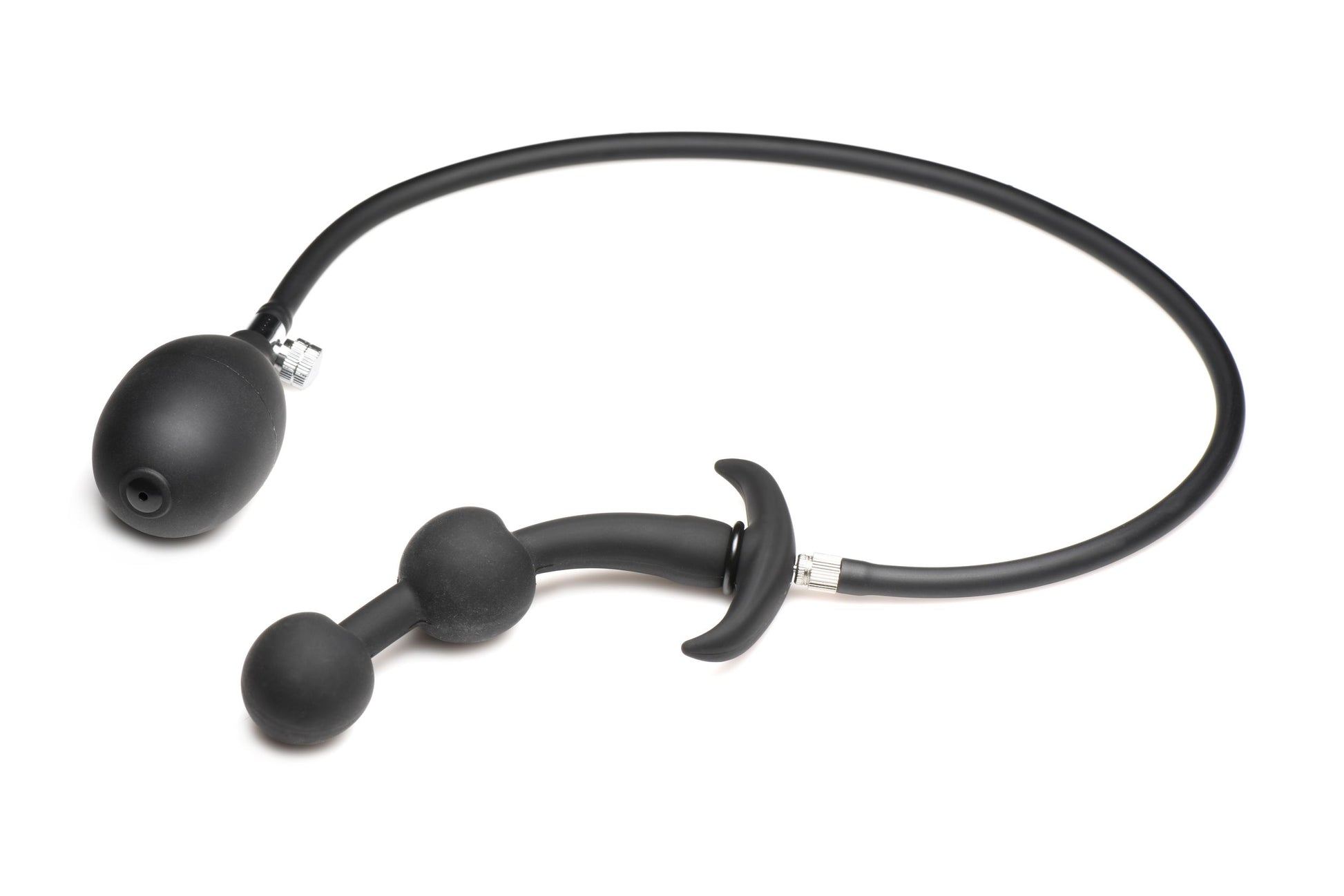 Inflatable Silicone Anal Plug - Black