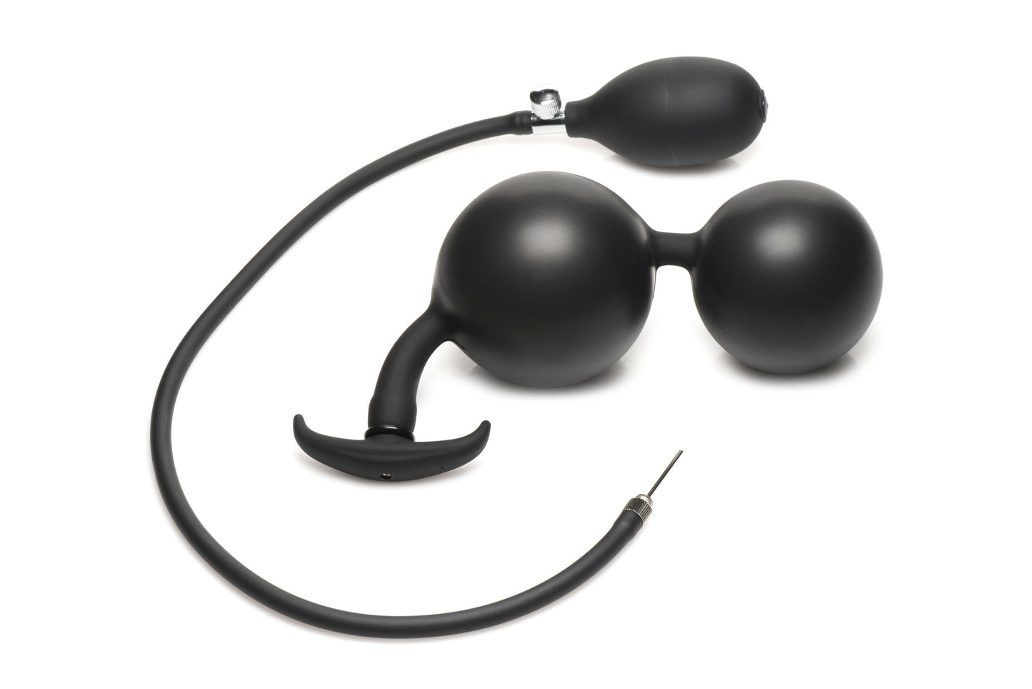 Inflatable Silicone Anal Plug - Black