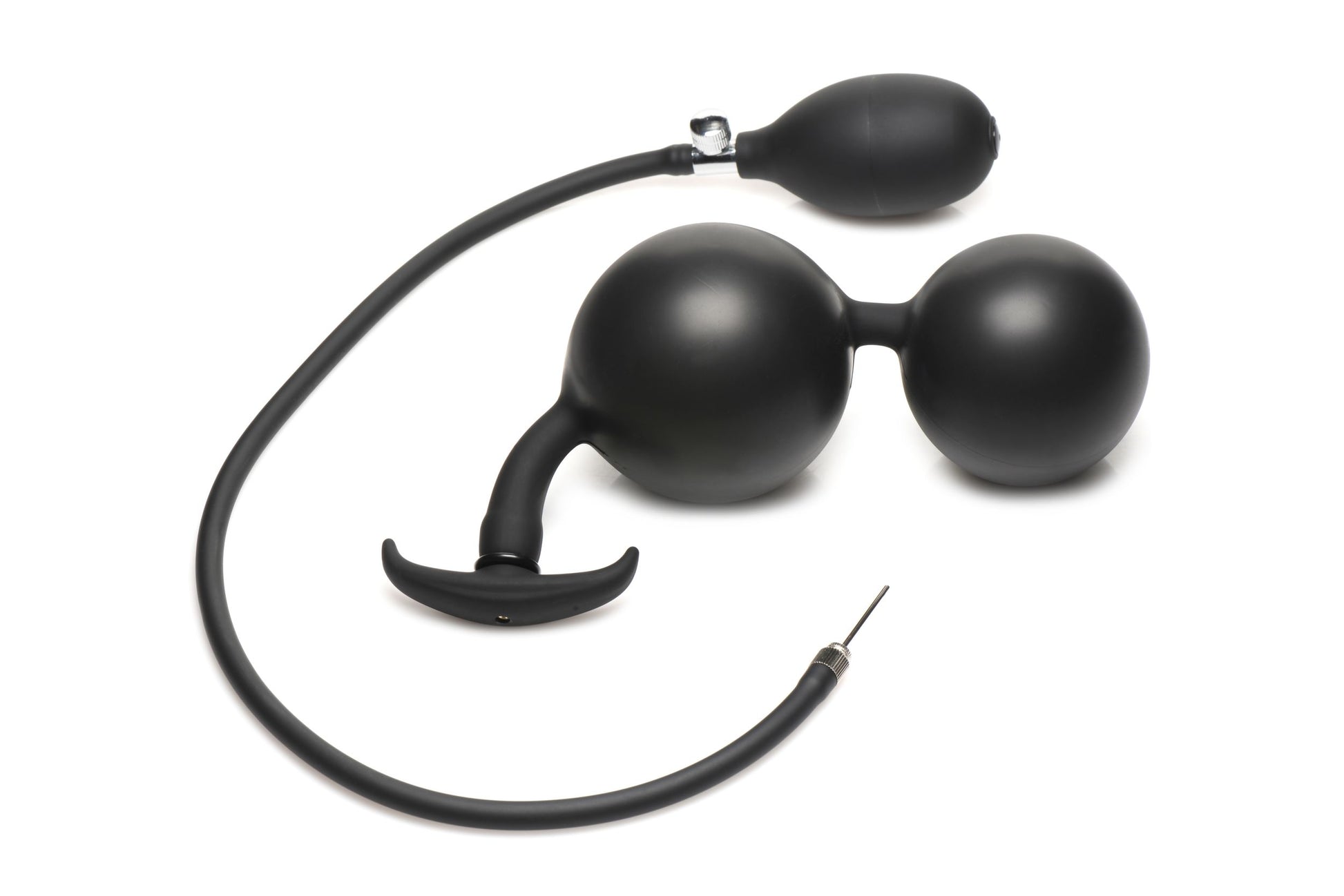 Inflatable Silicone Anal Plug - Black