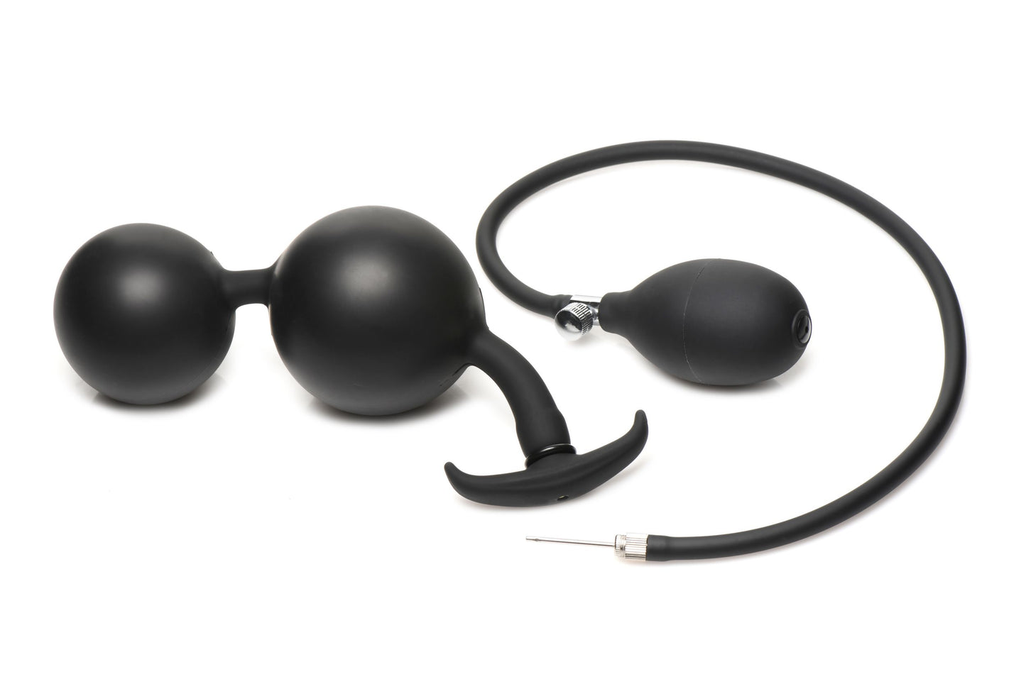 Inflatable Silicone Anal Plug - Black