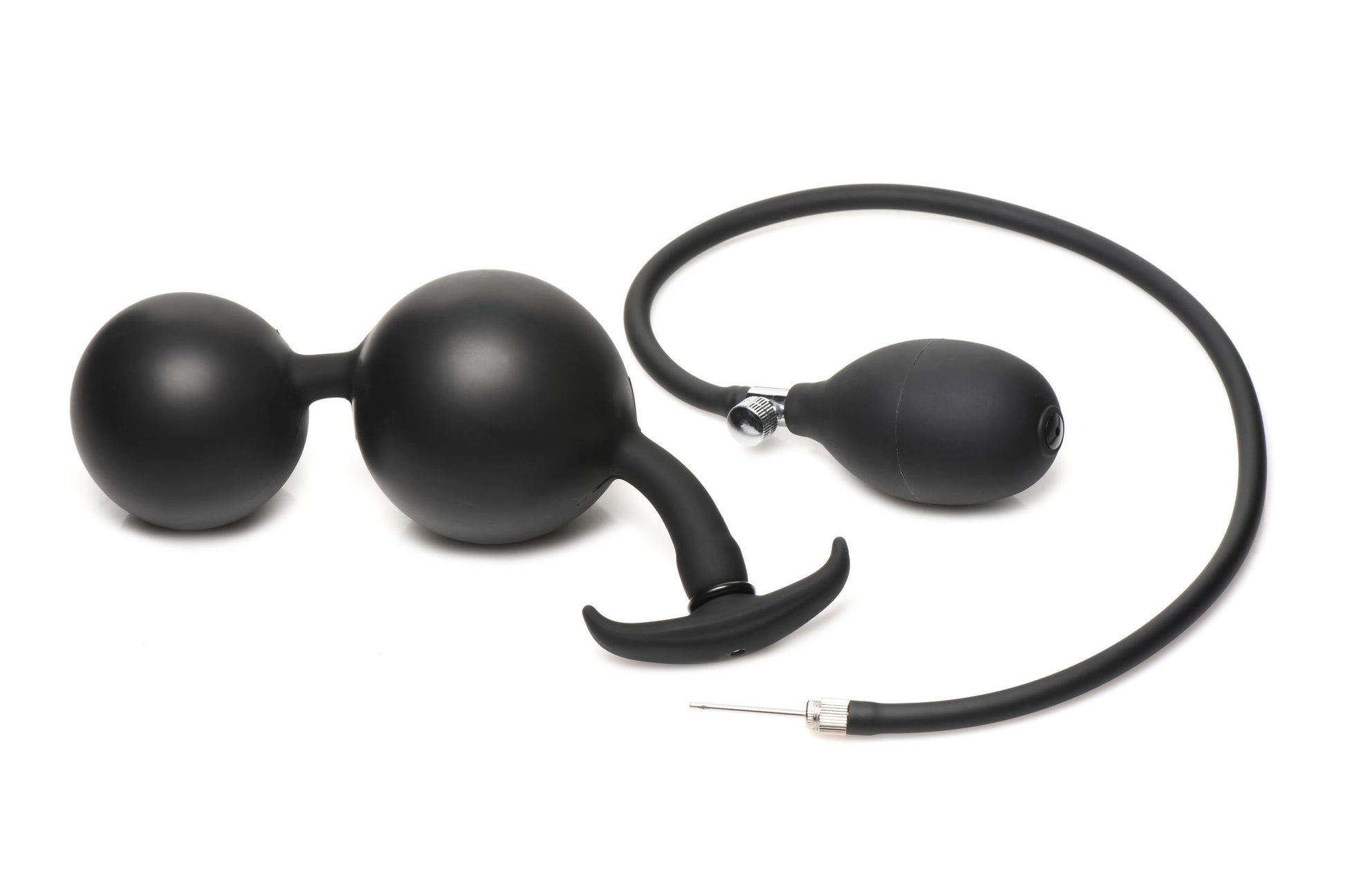 Inflatable Silicone Anal Plug - Black