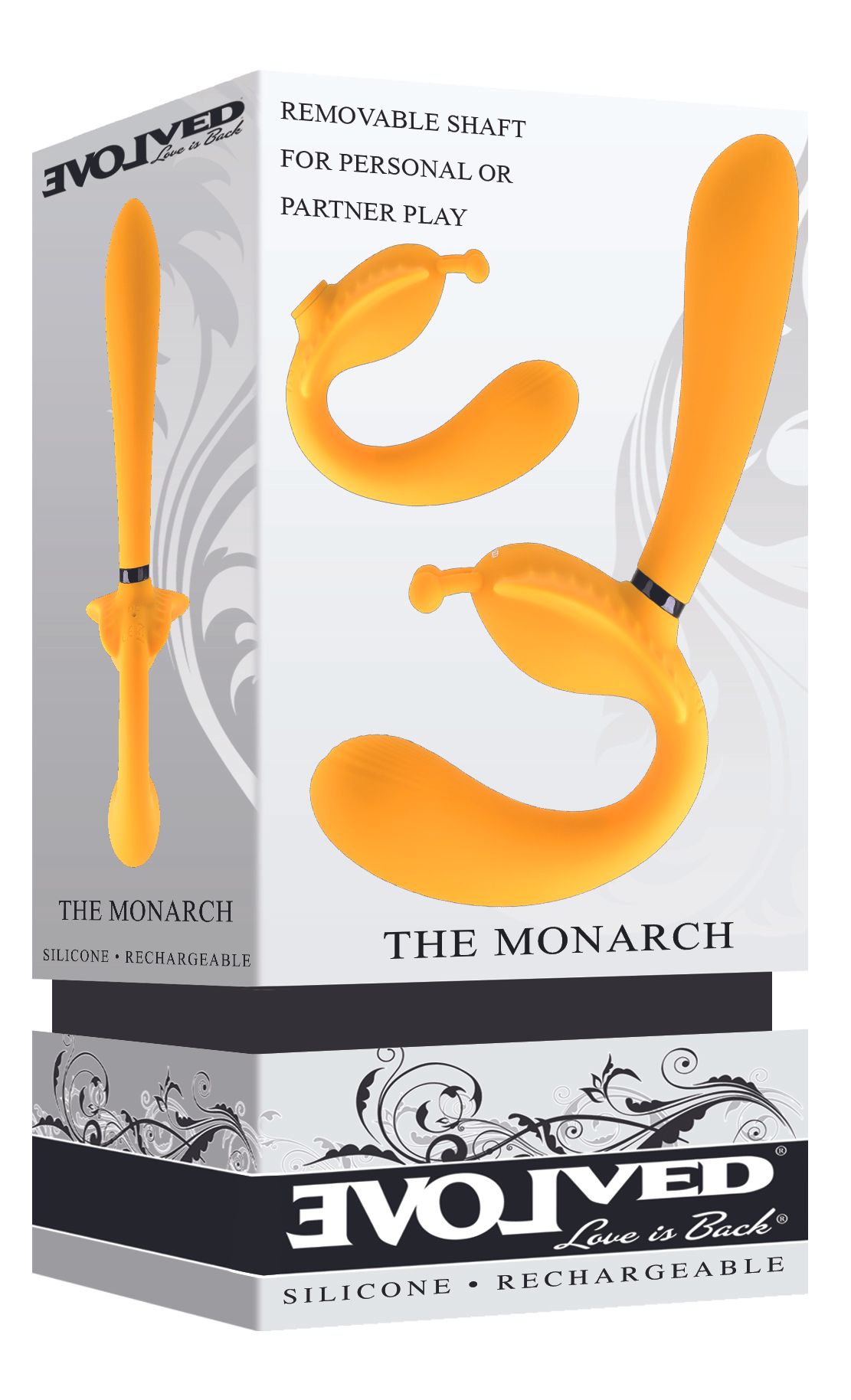 Evolved - The Monarch Strapless Strap On Vibrator - Yellow