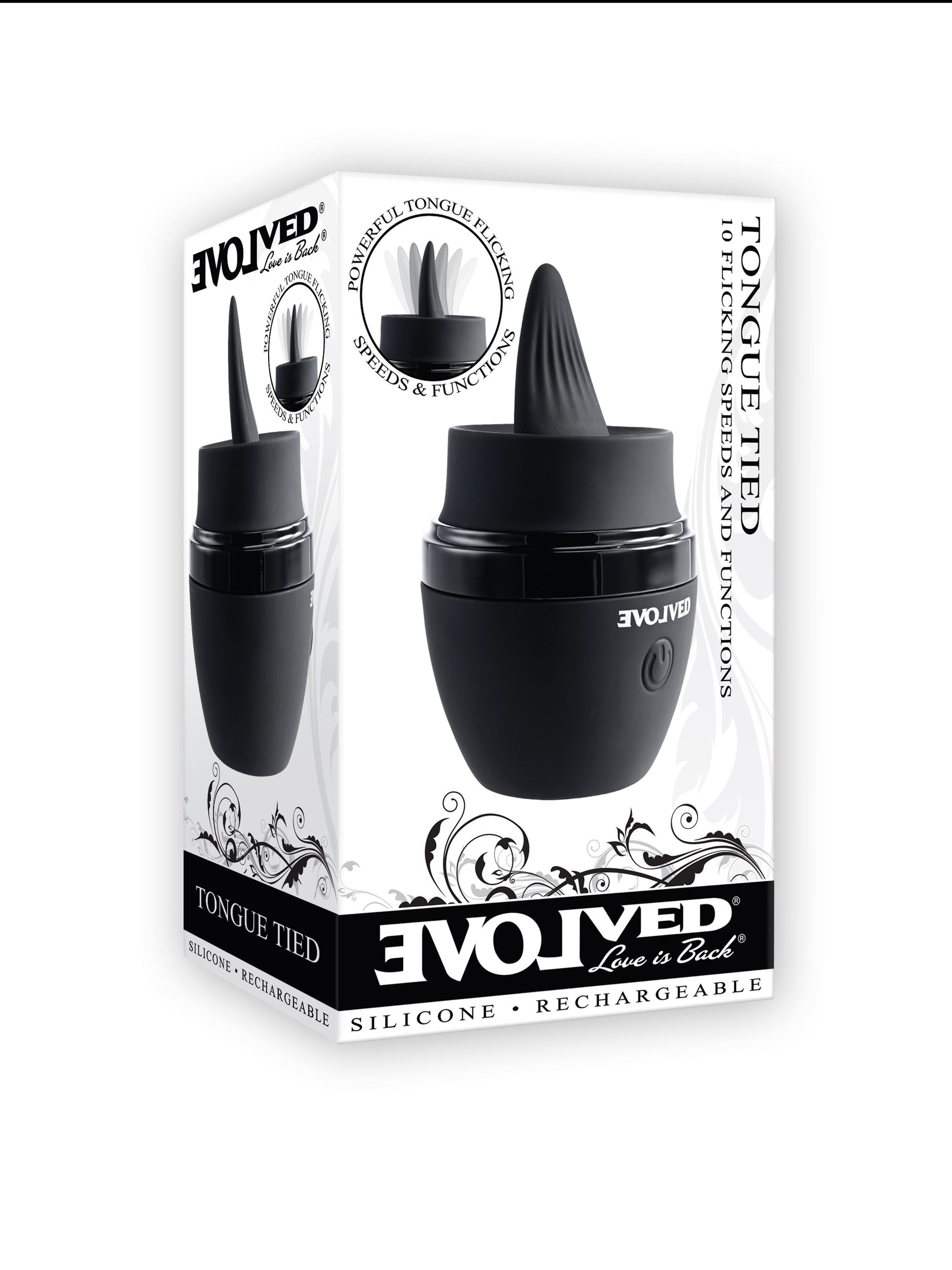 Evolved - Tongue Tied Vibrator - Black