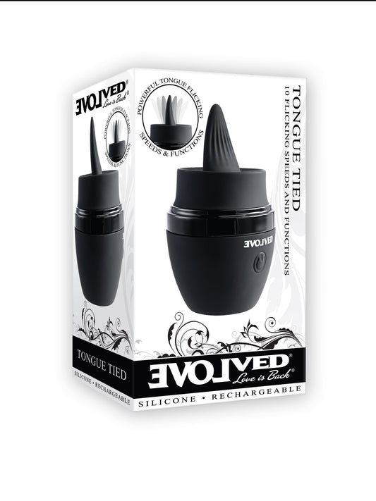 Evolved - Tongue Tied Vibrator - Black