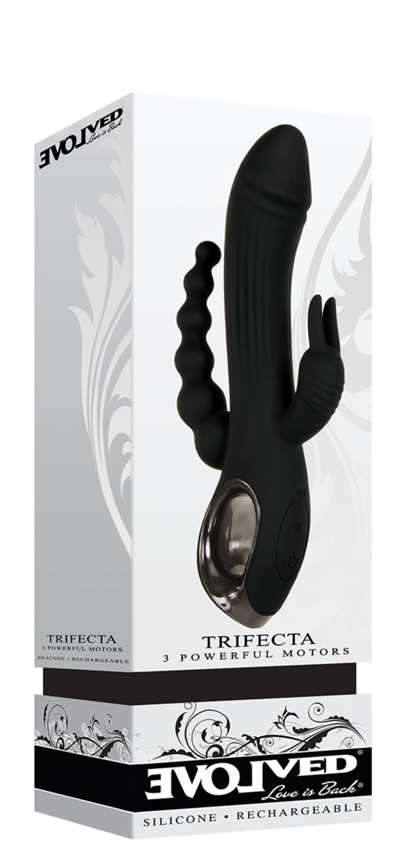 Evolved - Trifecta Rabbit Vibrator - Black
