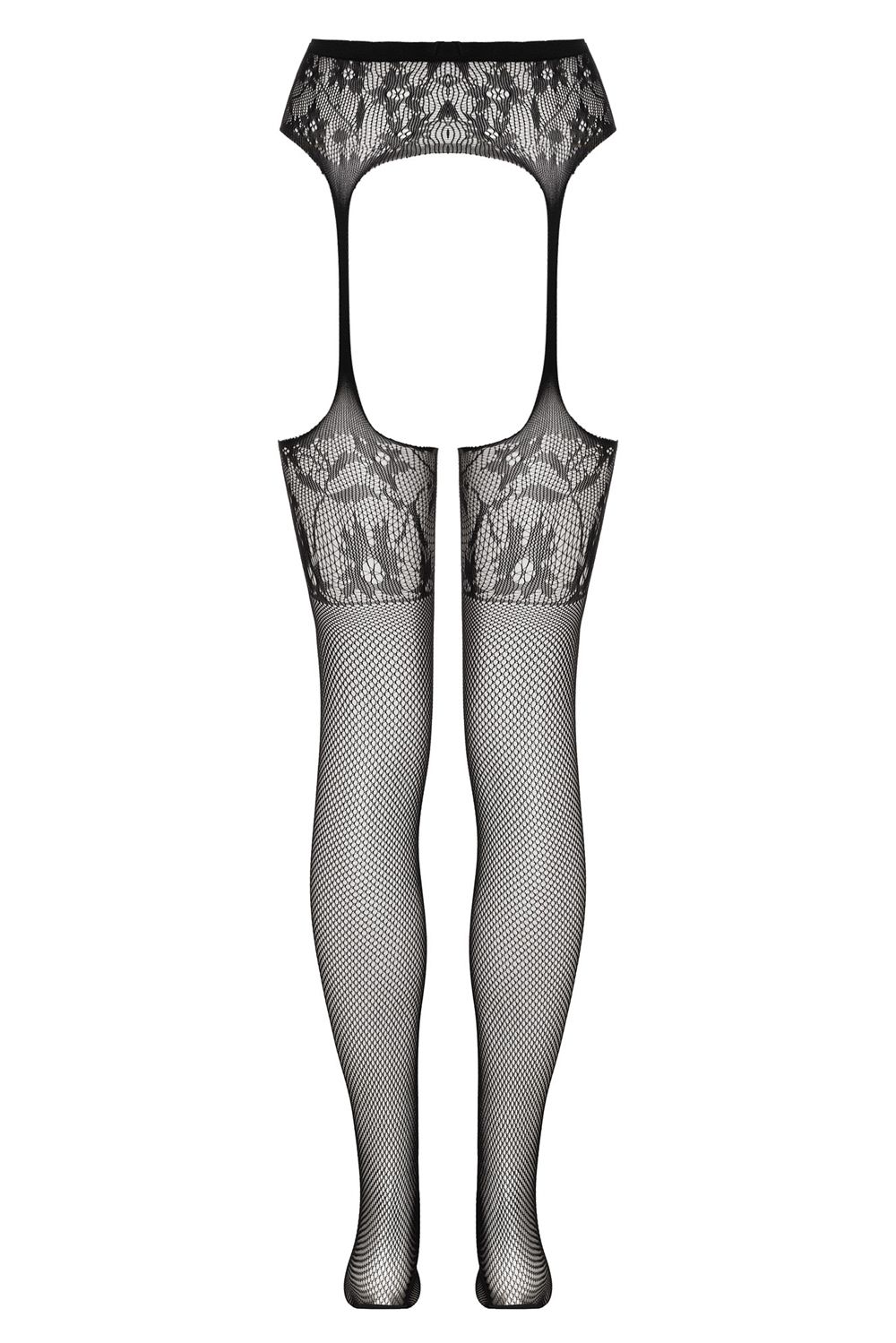 Christine - Suspender pantyhose Sulita - Black