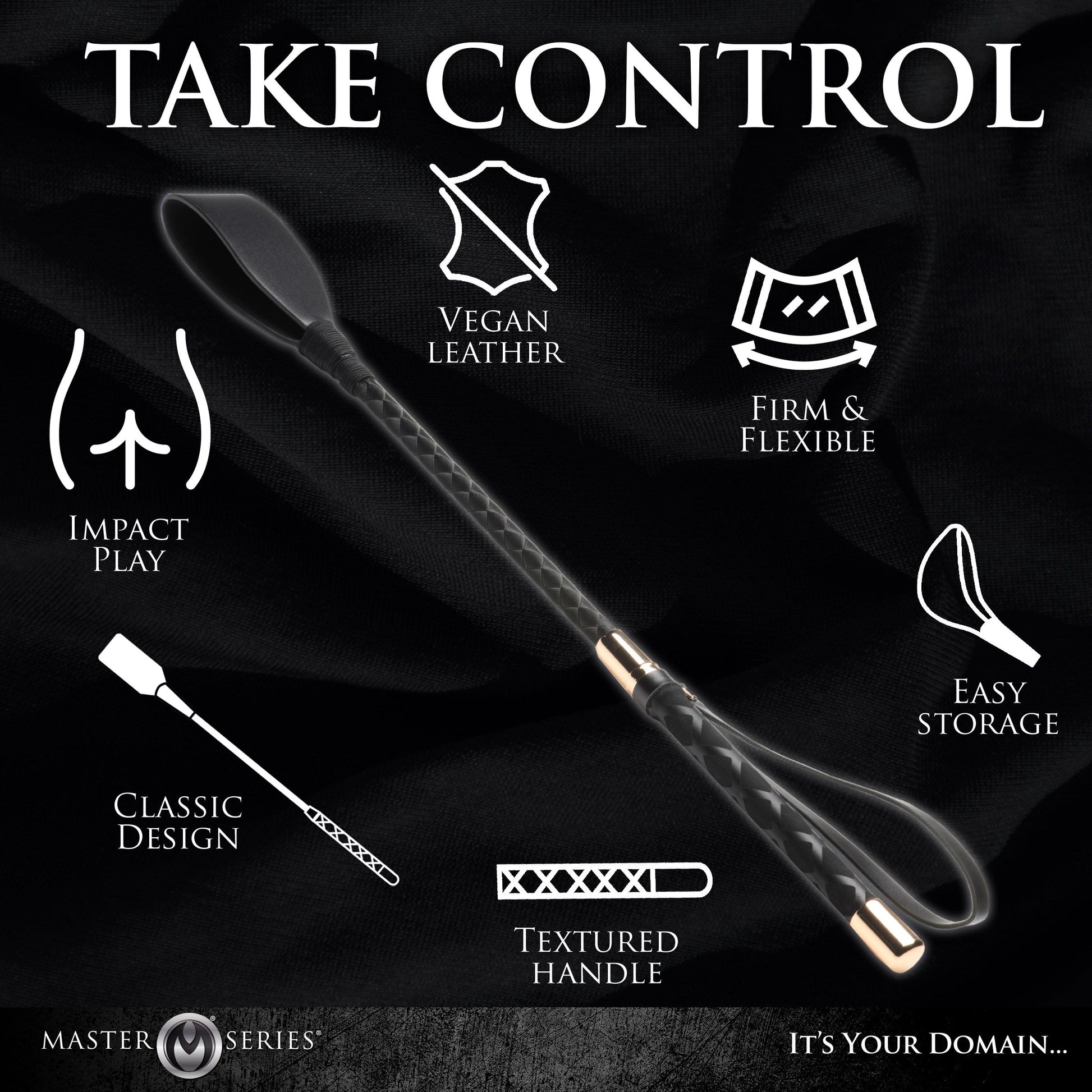 Master Series - Stallion Riding Crop - Black