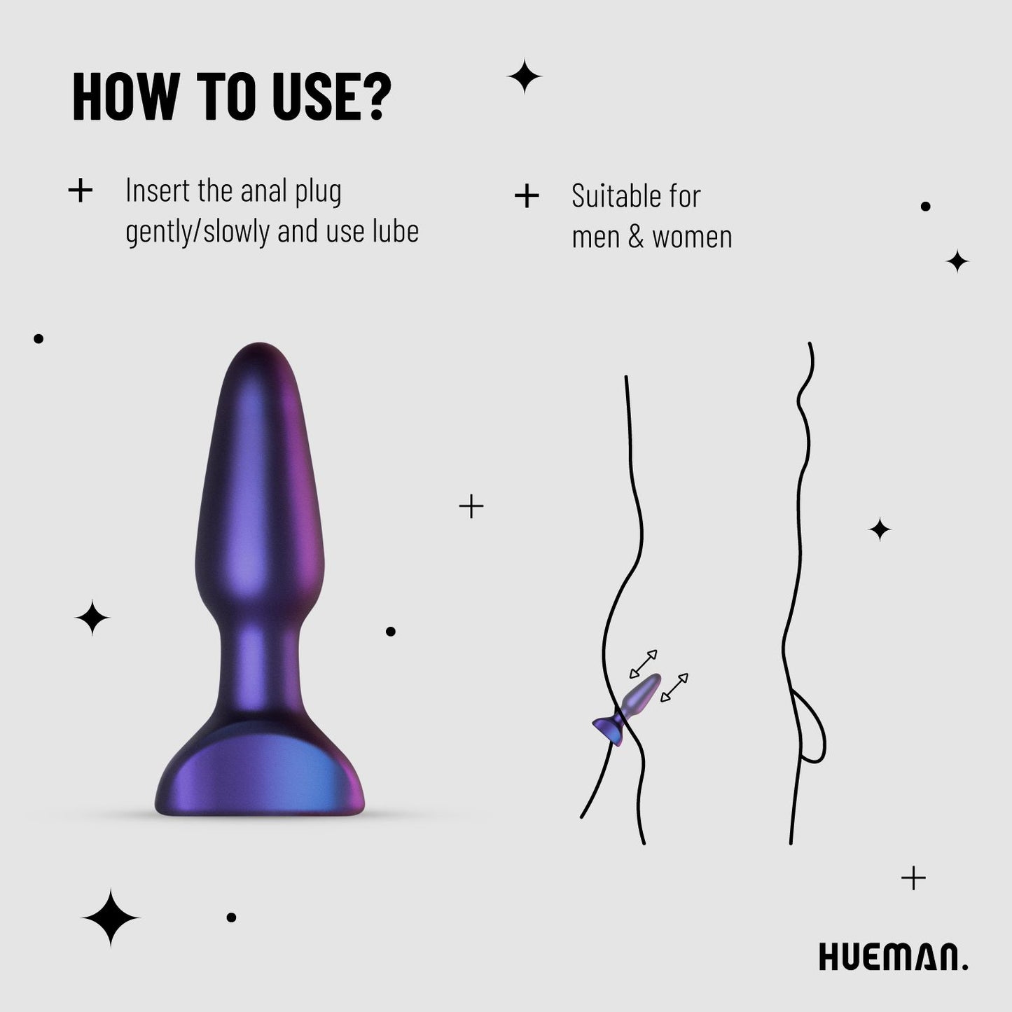Hueman - Space Force Vibrating and Thrusting Butt Plug