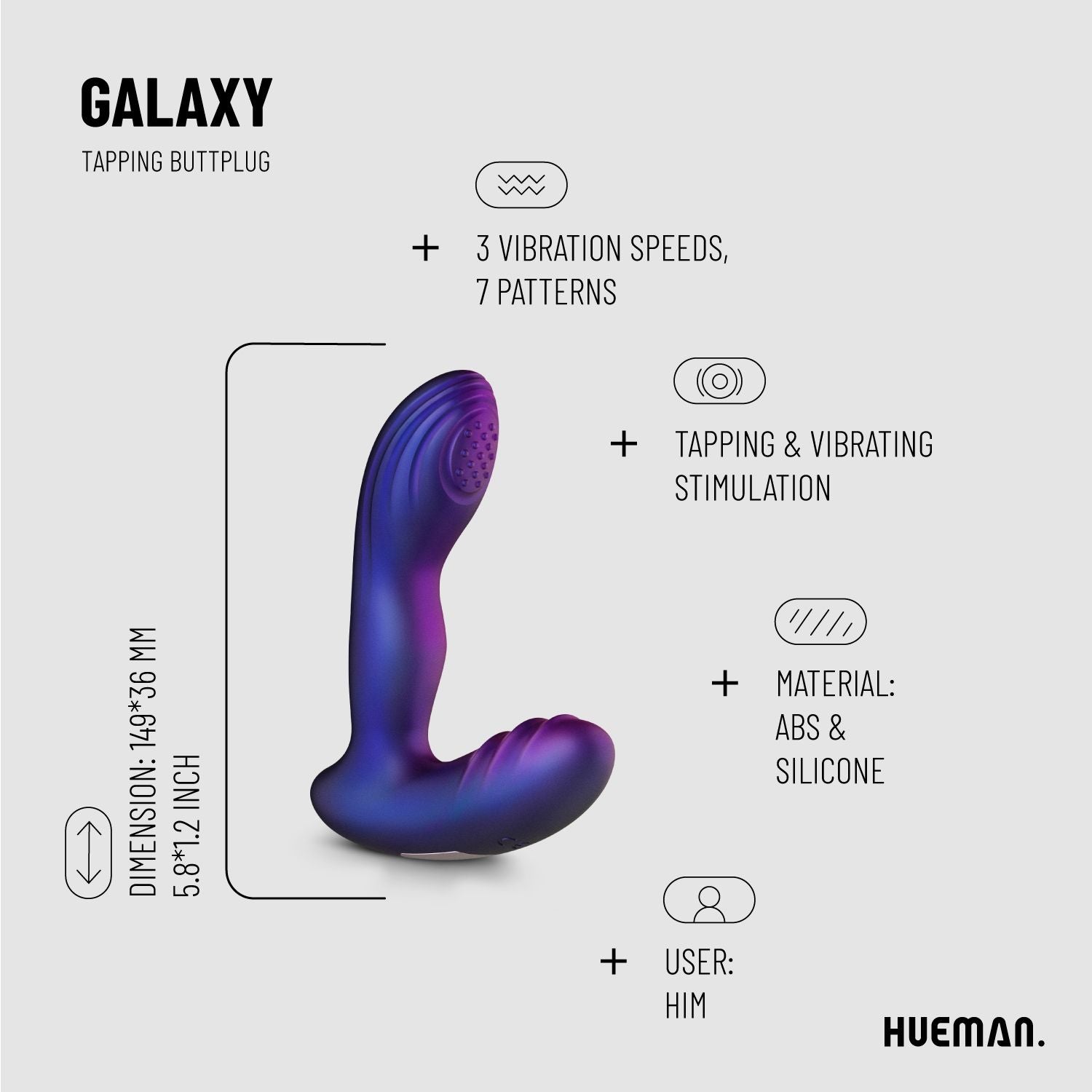 Hueman - Tapping Butt Plug