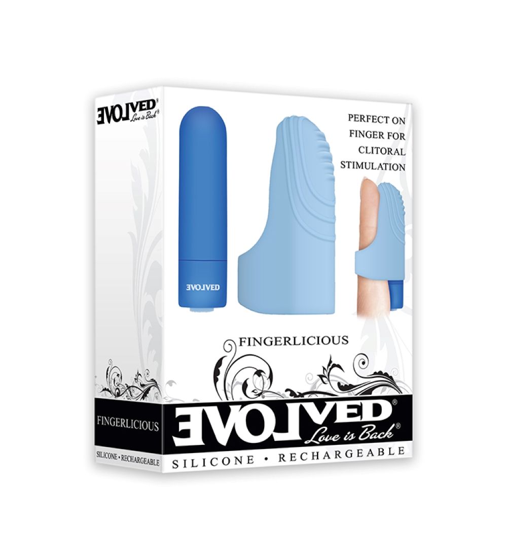 Evolved - Fingerlicious Finger Vibrator - Blue