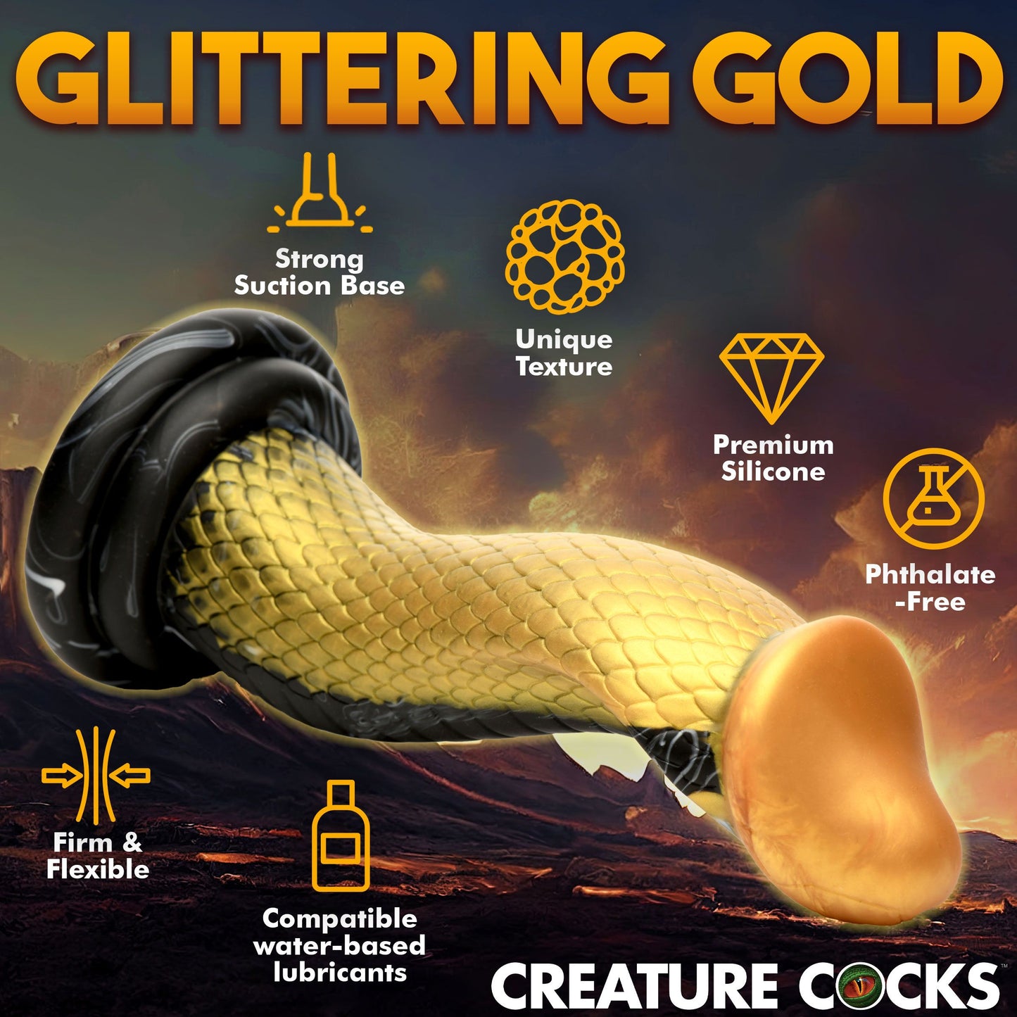 Golden Mamba Dildo