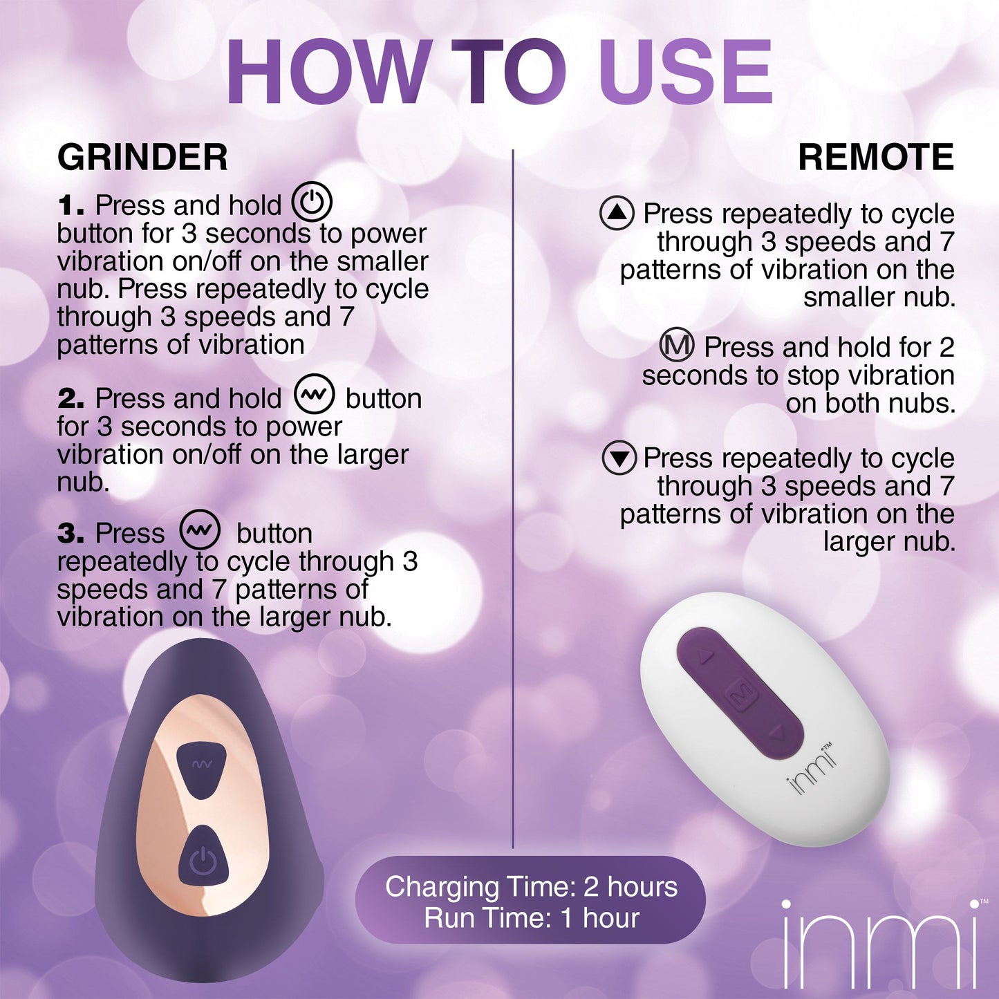 Inmi - Ride N' Grind Vibratior w/ Remote Control