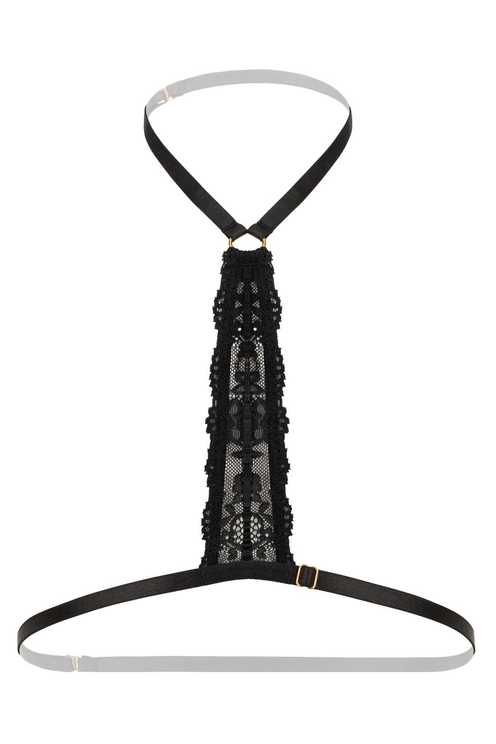 Christine - Strappy Harness Bralette Evening Kiss -black