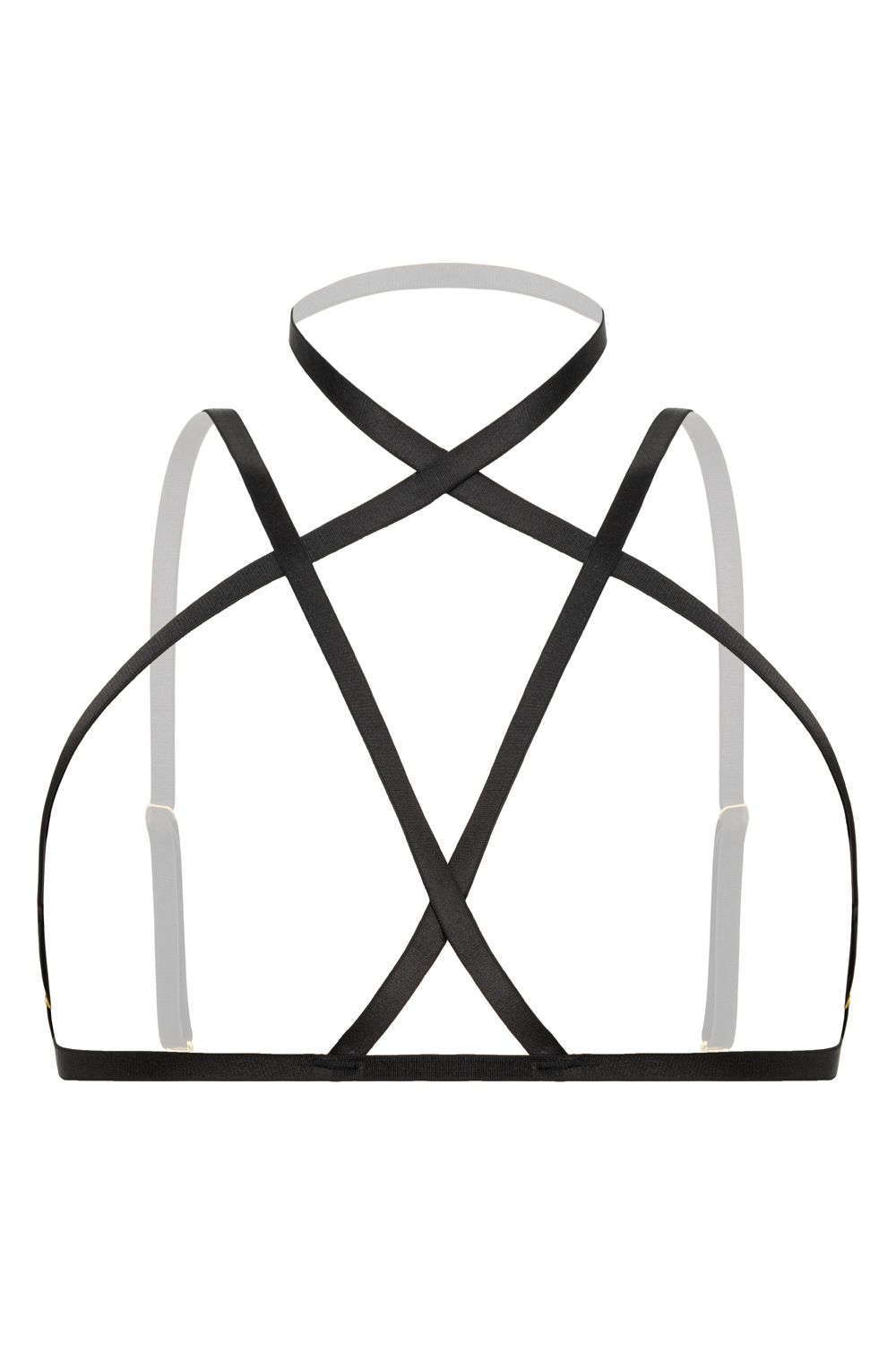 Christine - Strappy Harness Bralette Fia - black