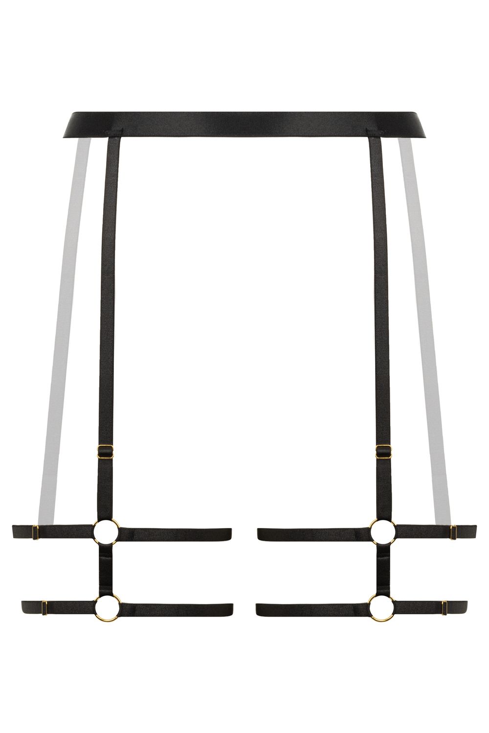 Christine - Strappy Garterbelt Blushing - Black