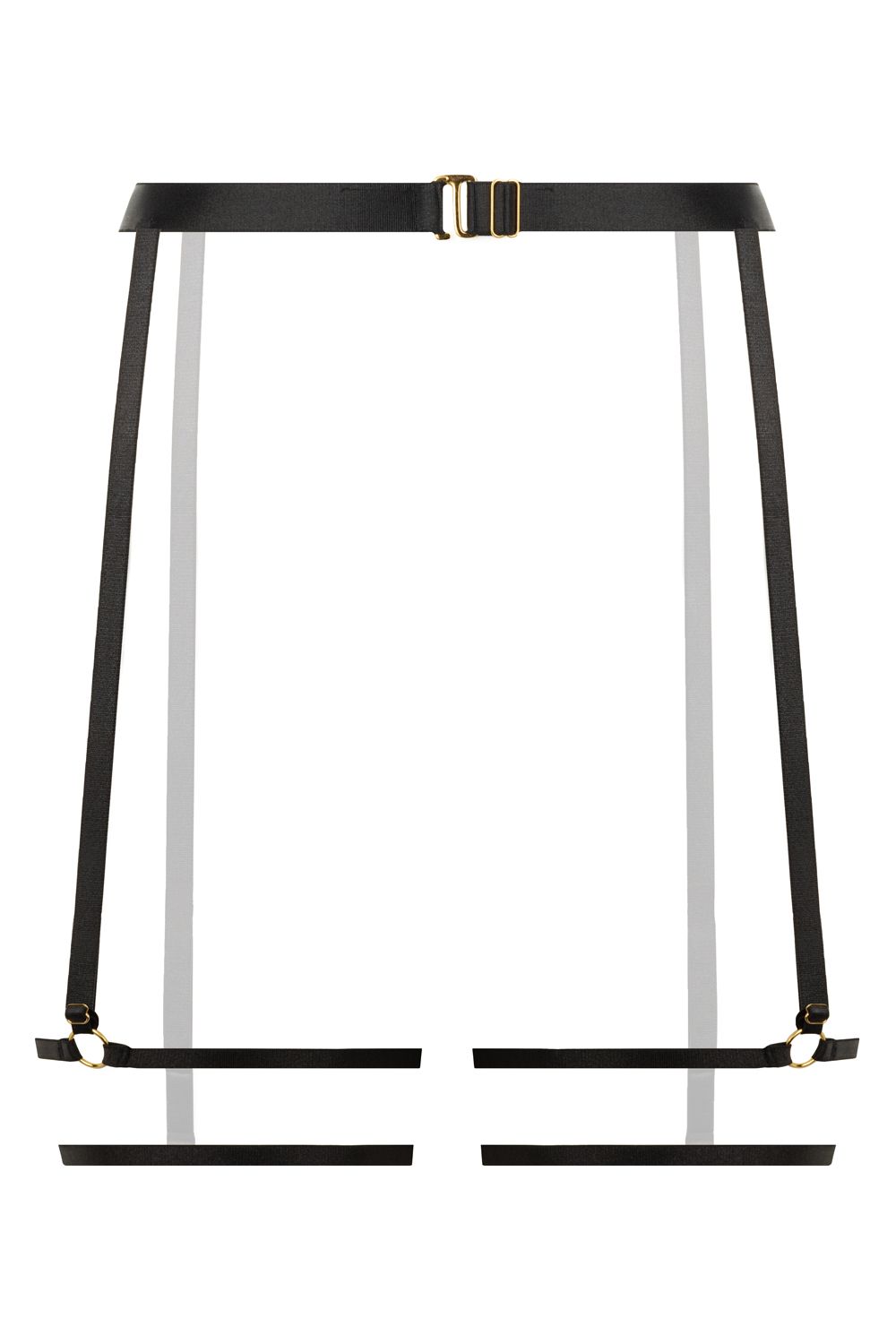 Christine - Strappy Garterbelt Blushing - Black