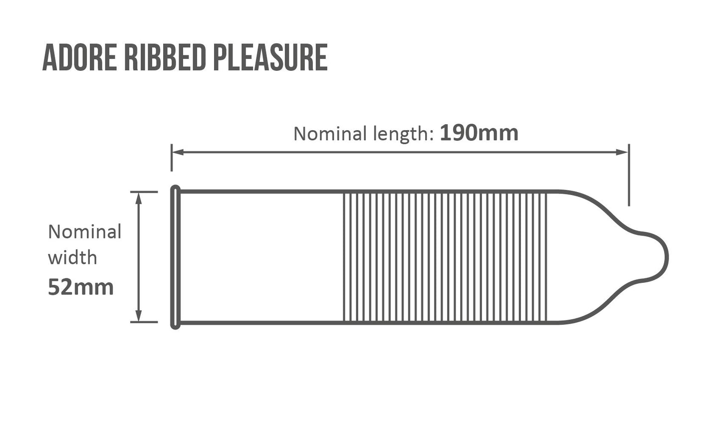 Adore Ribbed Pleasure condoms 144 pcs