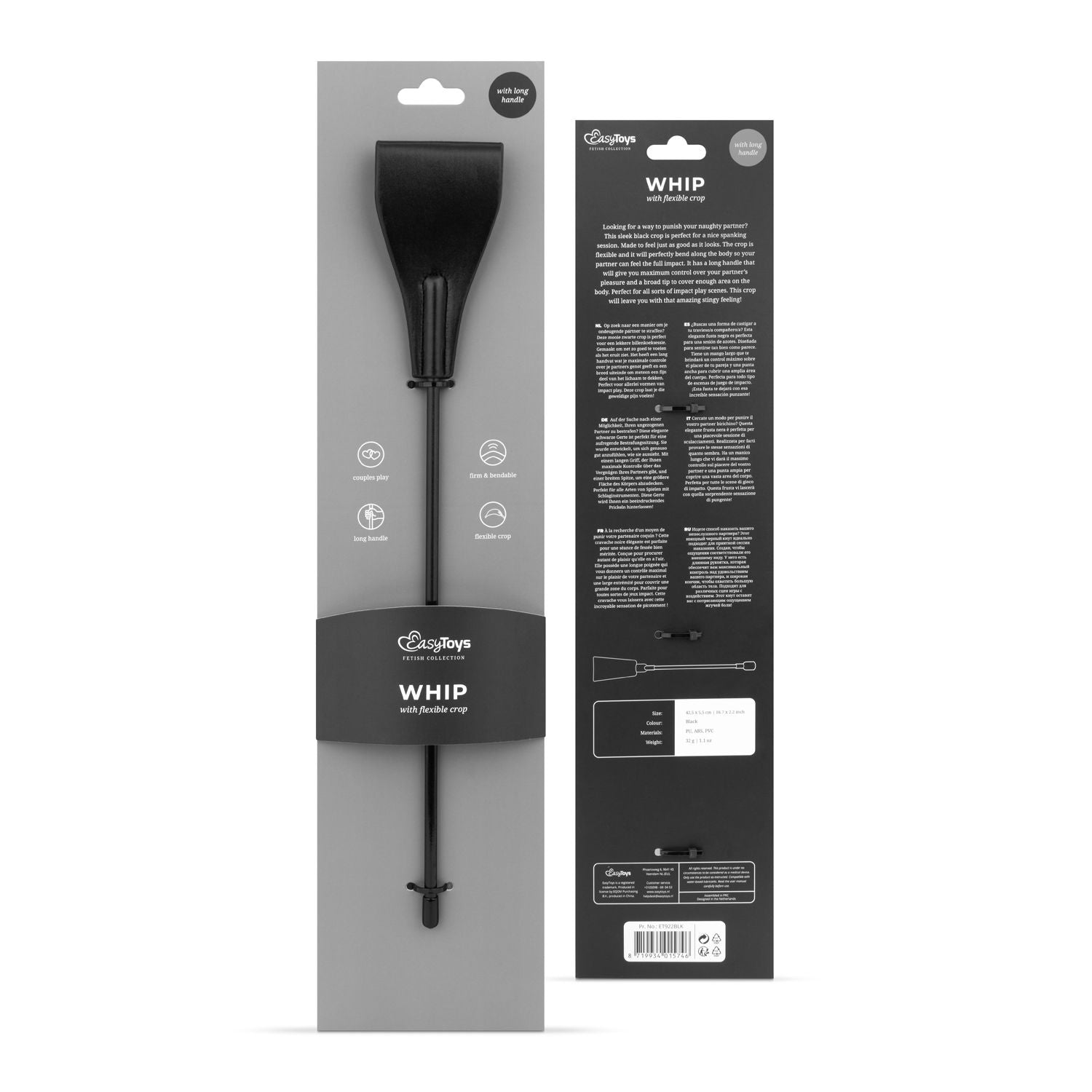 Easytoys Fetish - Black Whip - 42,5 cm