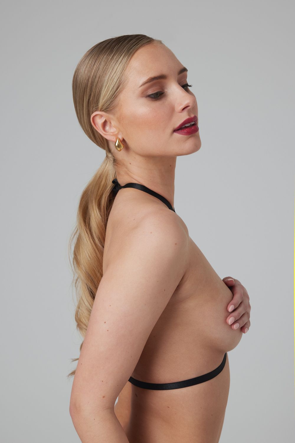 Christine - Strappy Harness Bralette Obsession -Black