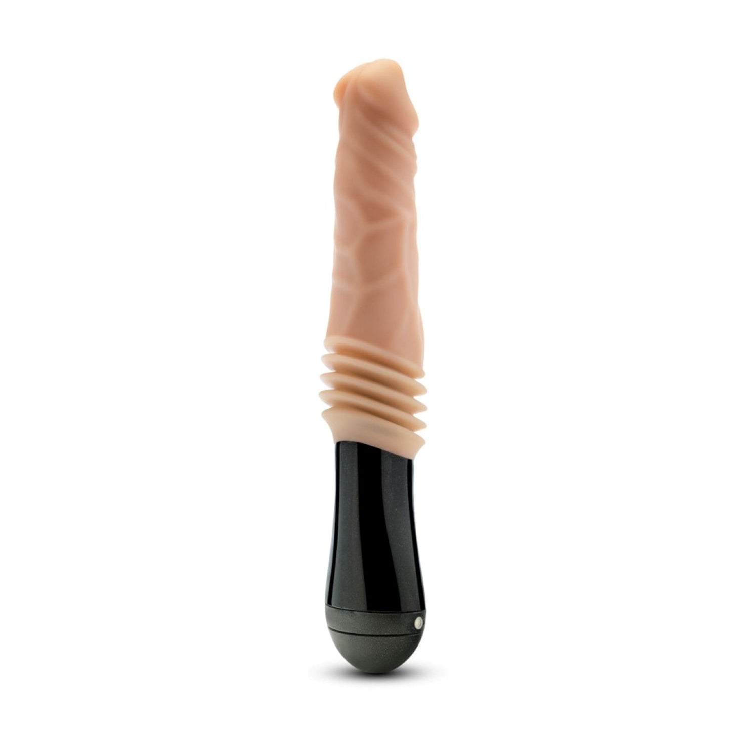 Dr. Skin Silicone - Dr. Knight - Thrusting and Vibrating Dildo - Beige