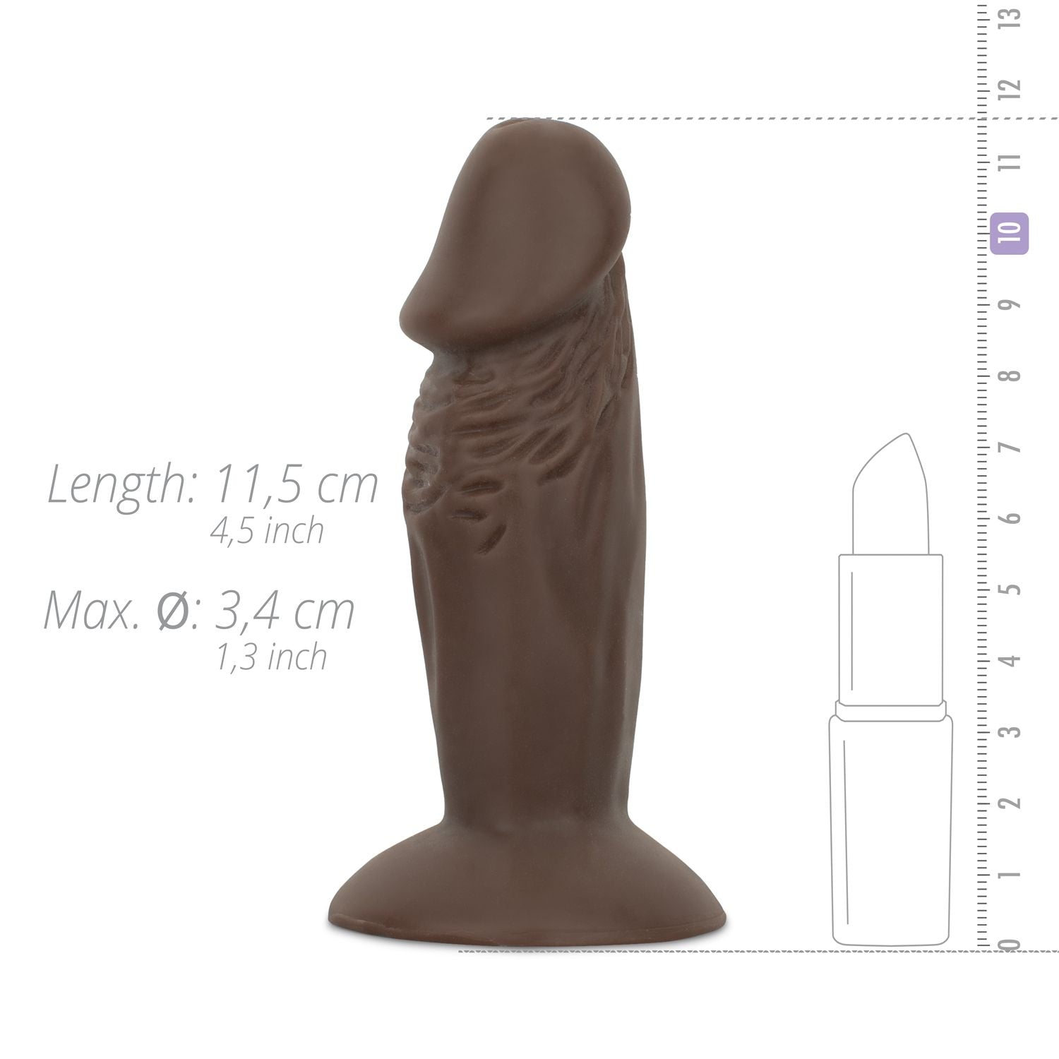 Charlie Realistic Dildo with Suction Cup - 11.5 cm