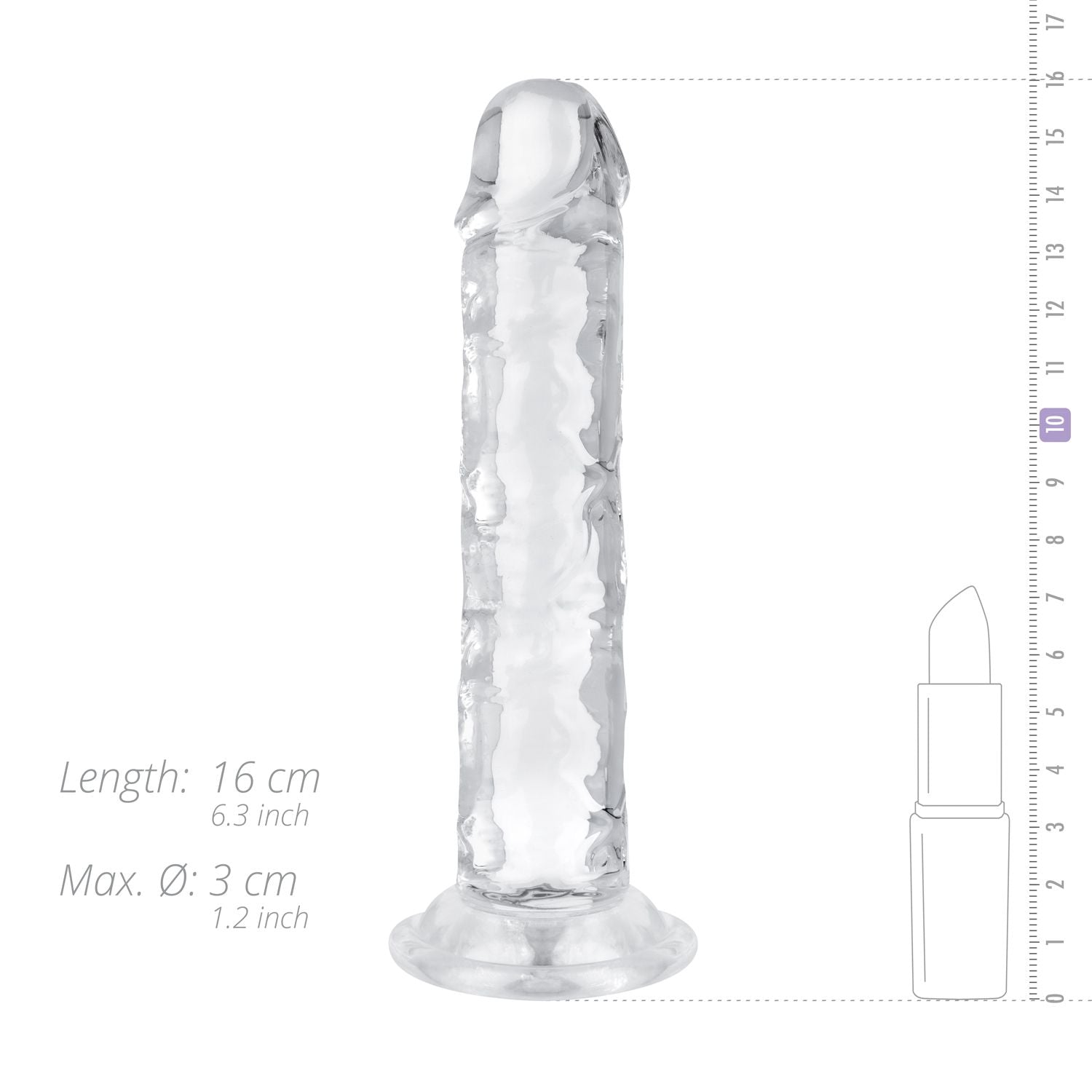 Jelly Dildo without balls - 14 cm