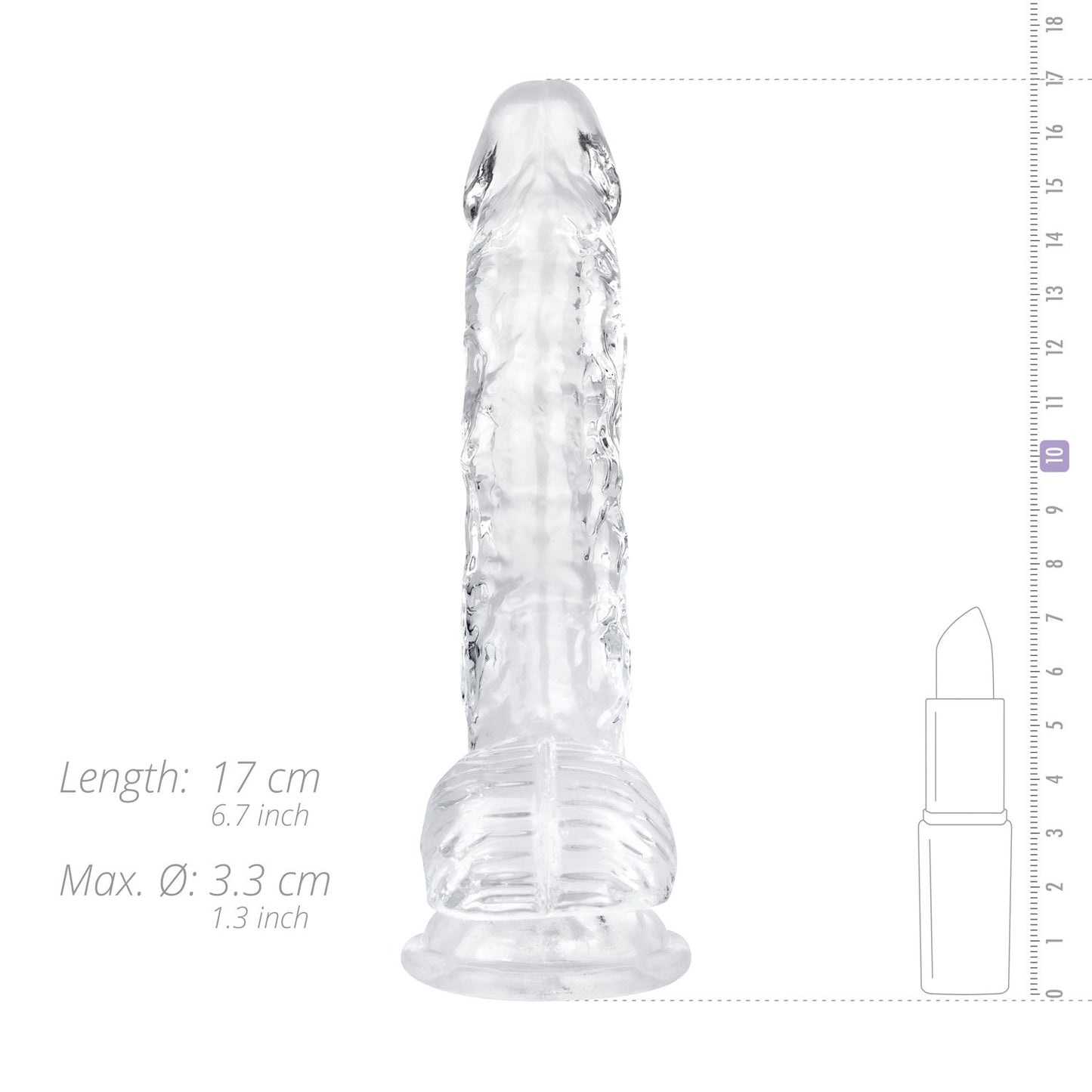 Jelly Dildo with Balls - 15 cm