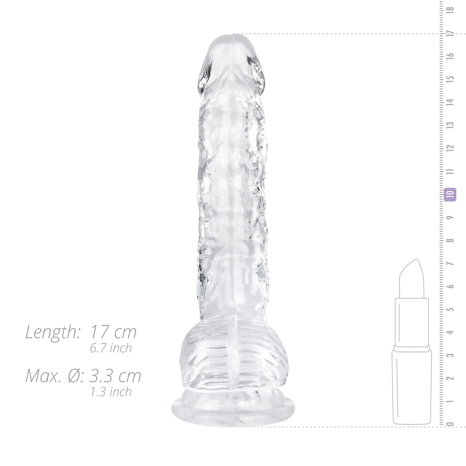 Jelly Dildo with Balls - 15 cm