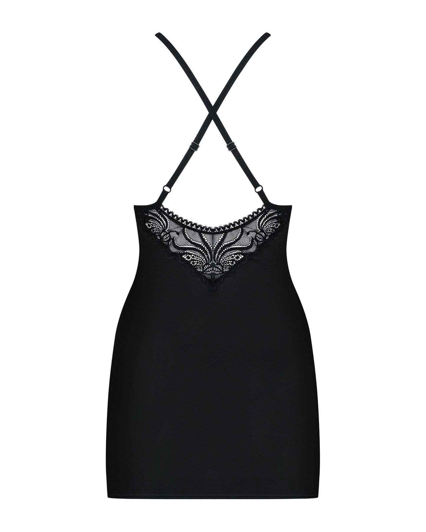 Obsessive - Negligee With Mesh And Crossed Straps