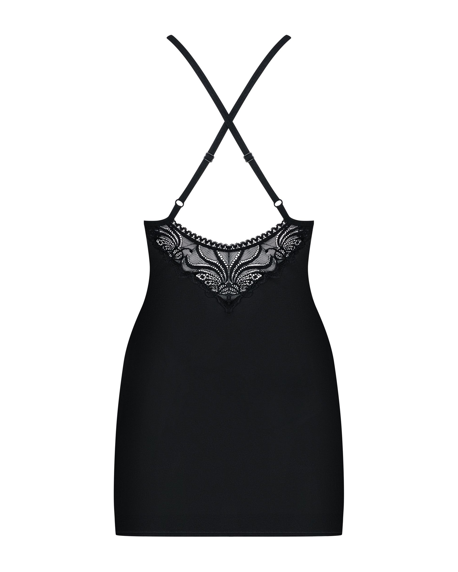Obsessive - Negligee With Mesh And Crossed Straps