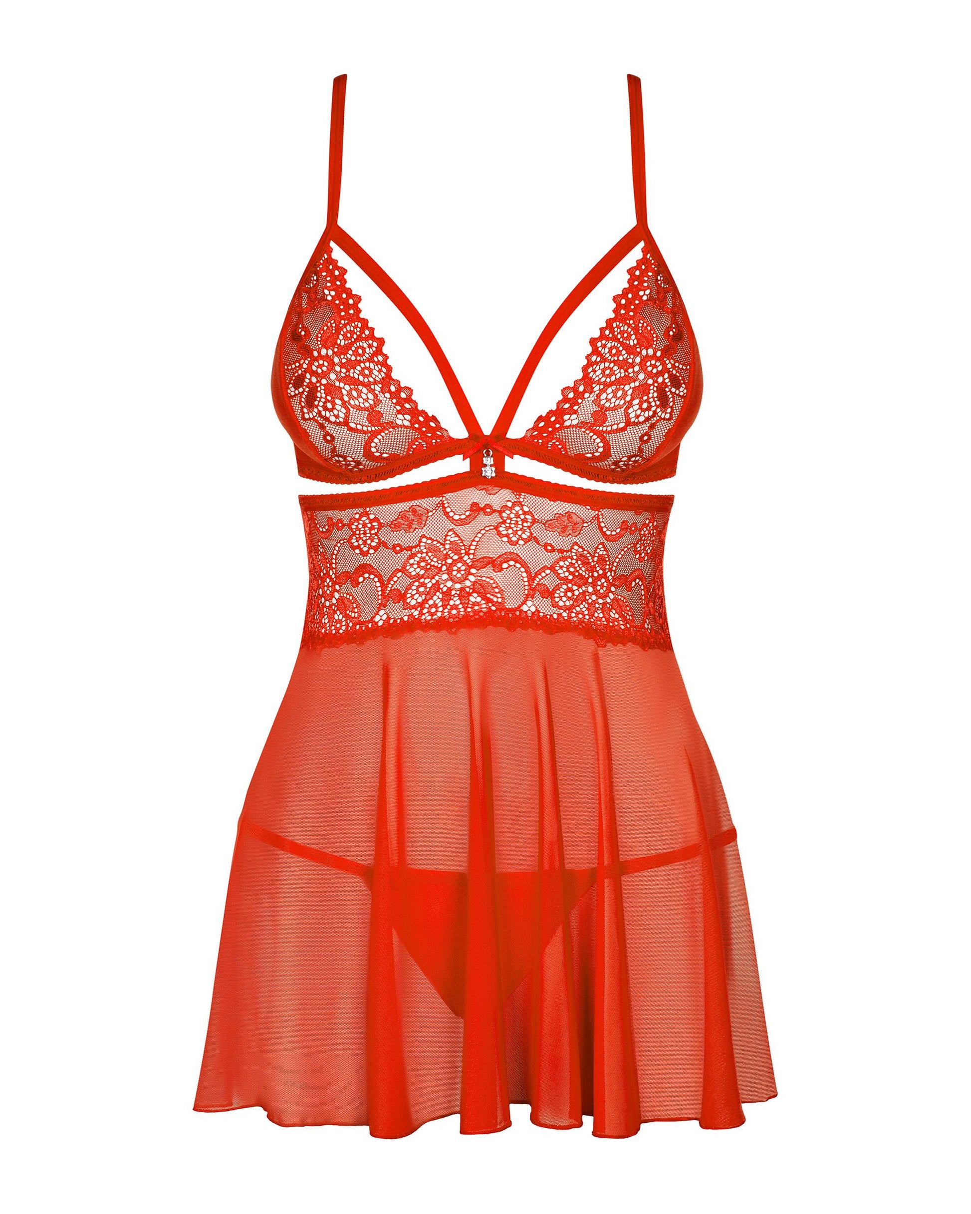 Obsessive - Babydoll Set - Red