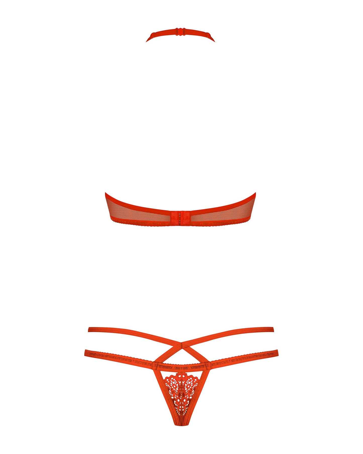 Obsessive - Bra & Thong Set - Red
