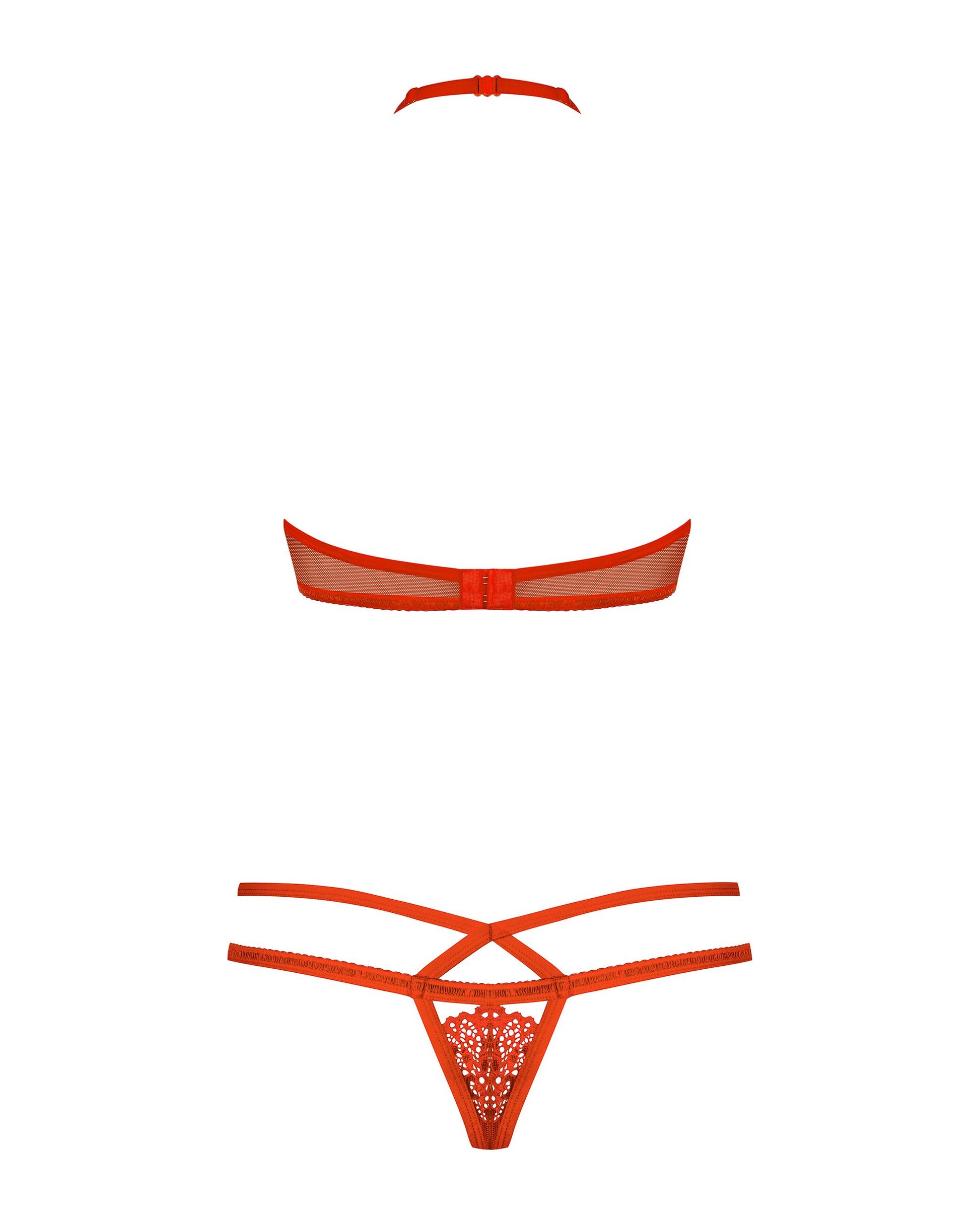 Obsessive - Bra & Thong Set - Red