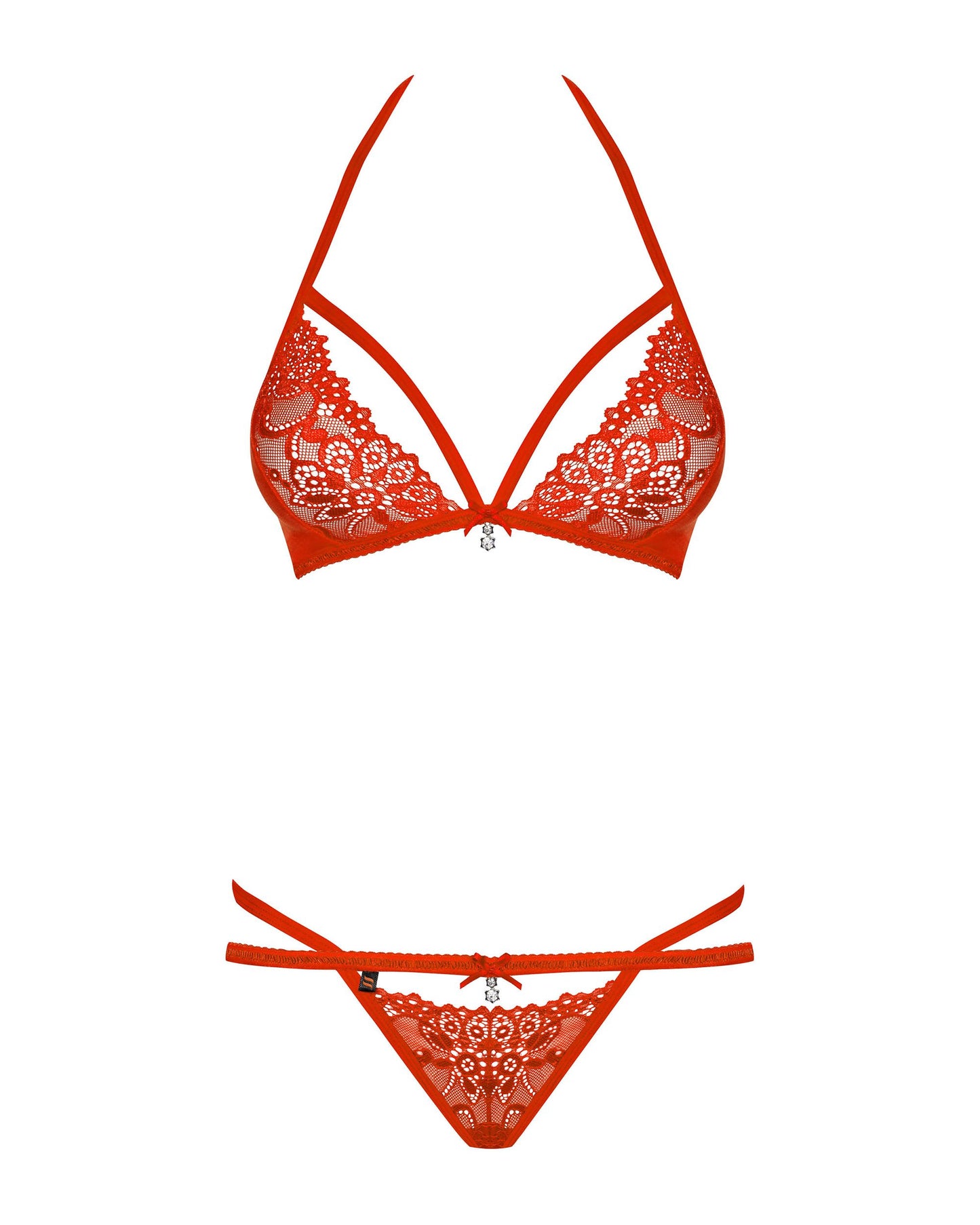 Obsessive - Bra & Thong Set - Red