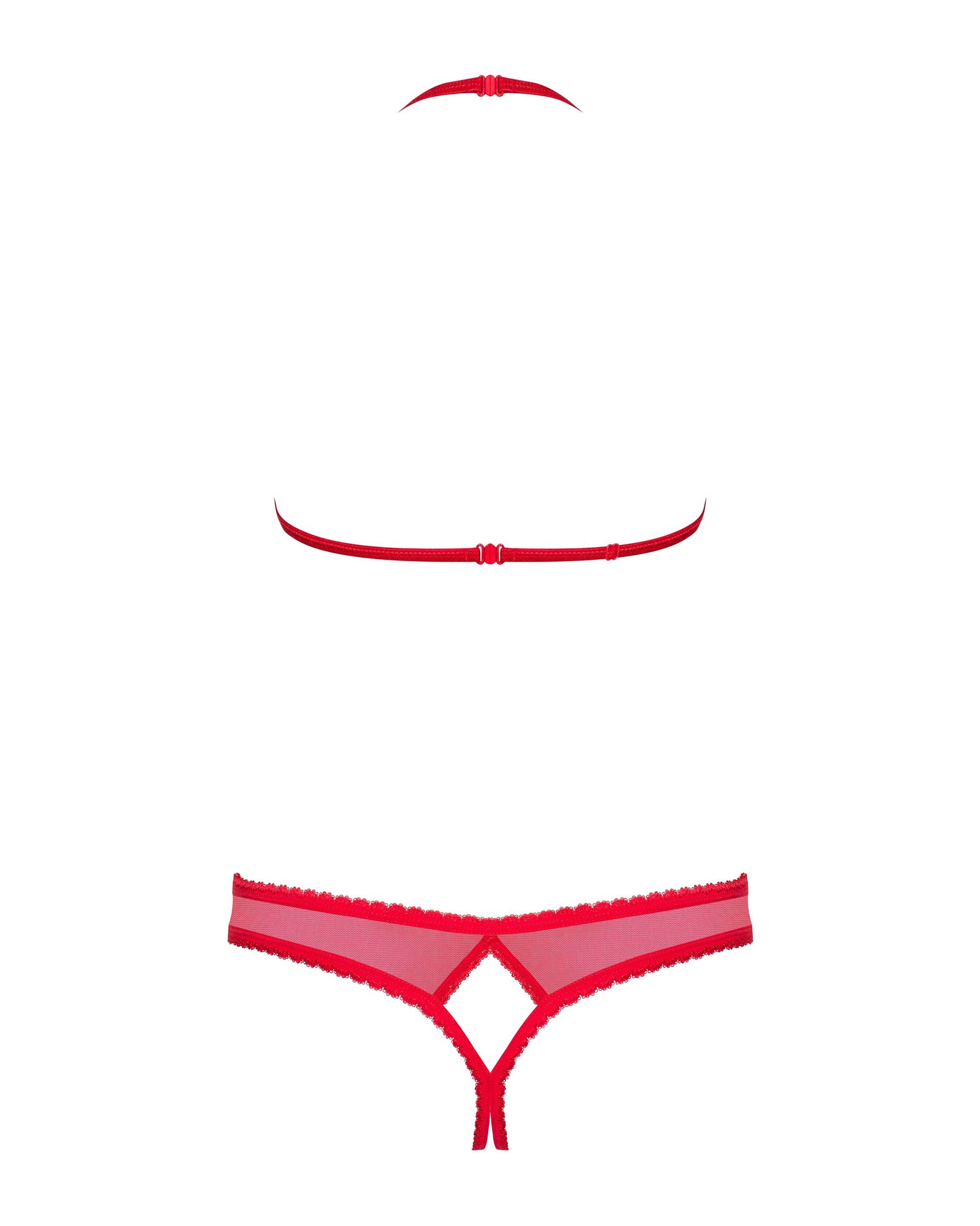 Obsessive - 870-sec-3 Two-piece Set - Red