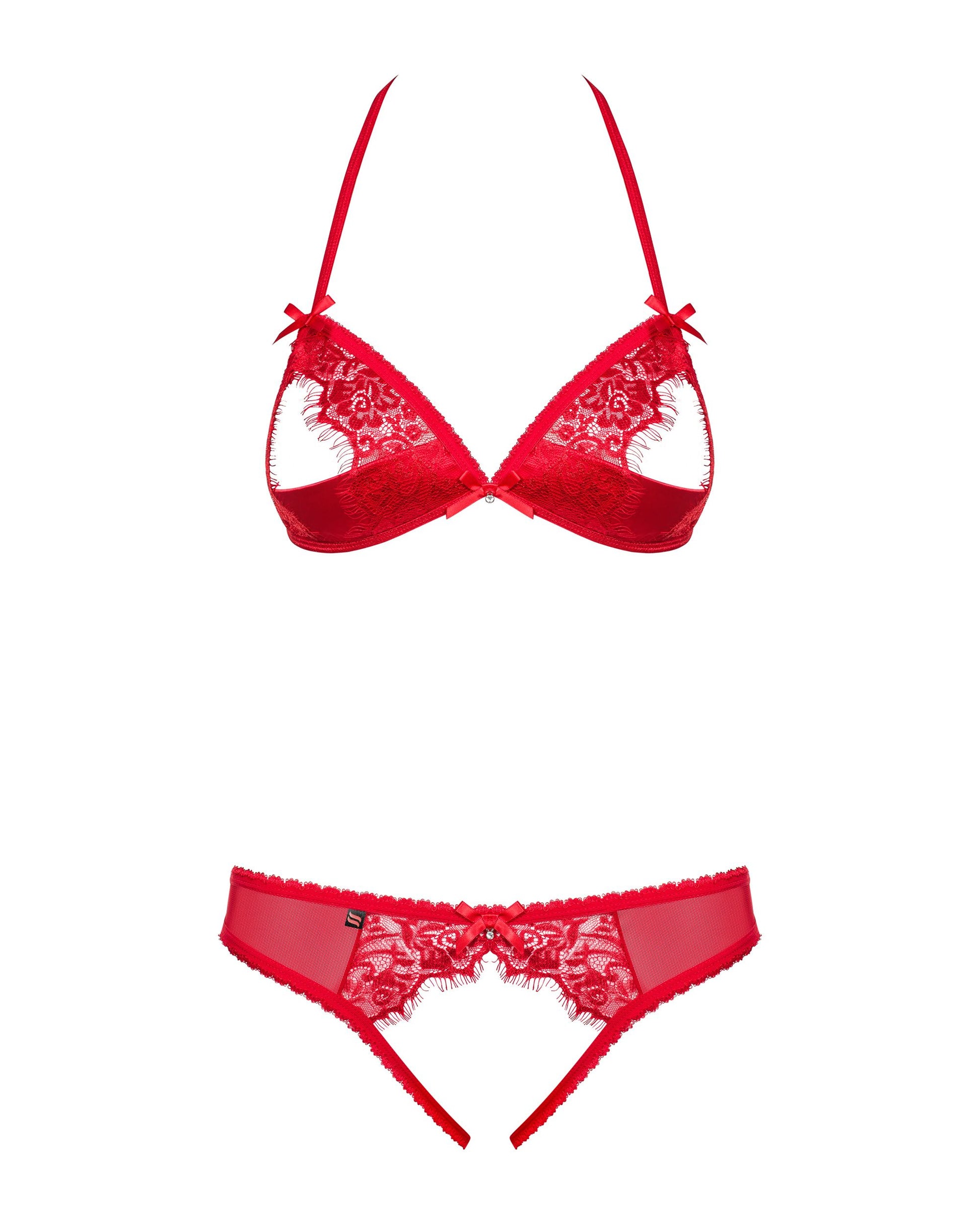 Obsessive - 870-sec-3 Two-piece Set - Red