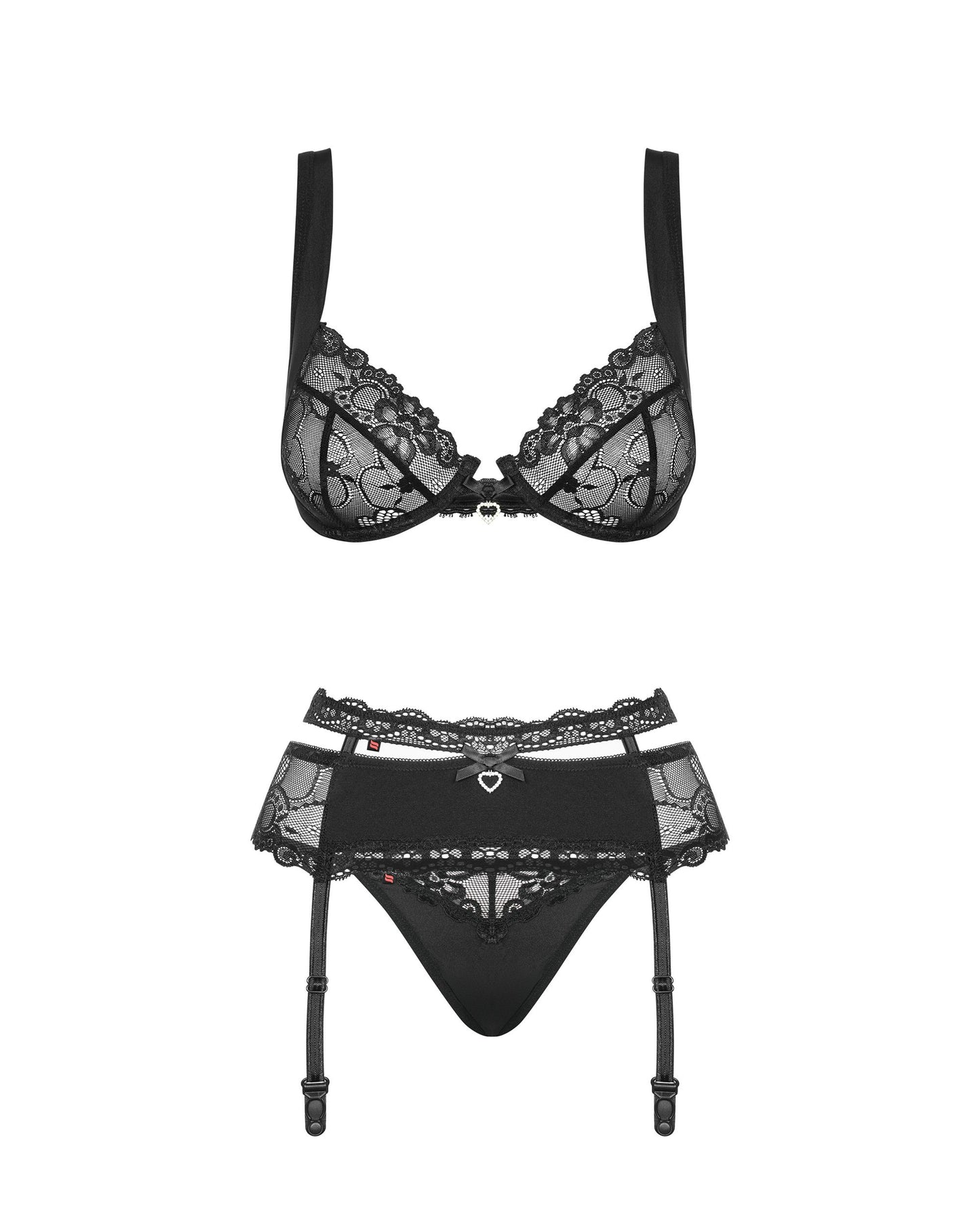 Obsessive - Heartina Three-piece Garter Set
