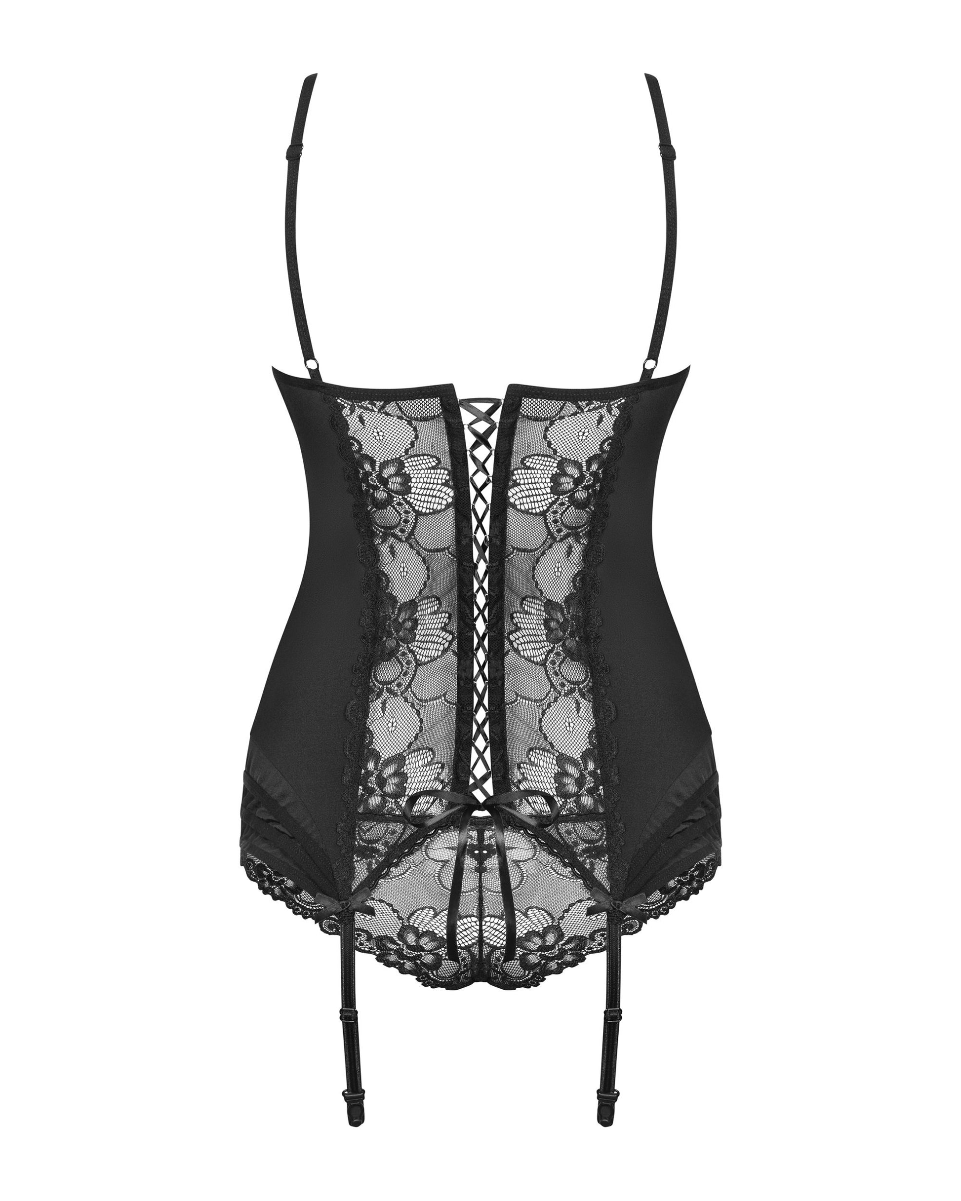 Obsessive - Heartine Suspender Corset Set