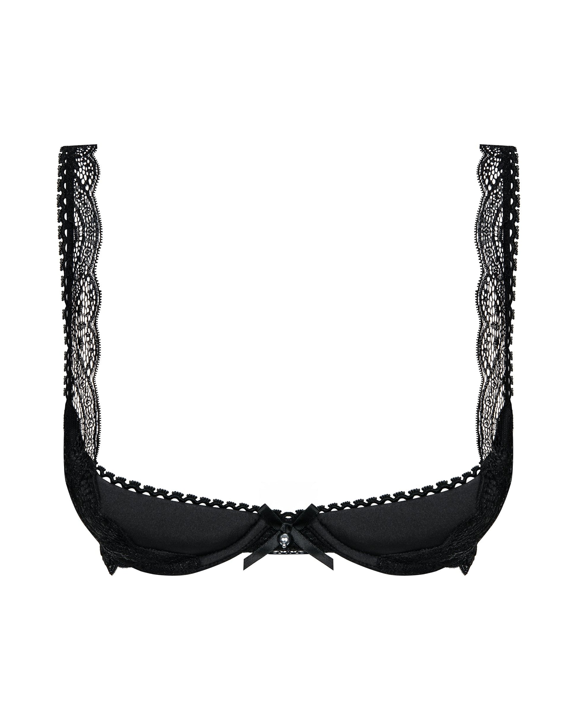 Obsessive - Miamor Bra With Quarter Cups - Black