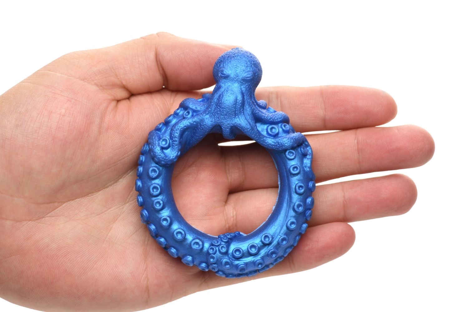 XR Brands - Poseidon's Octo-Ring Silicone Cock Ring - Blue
