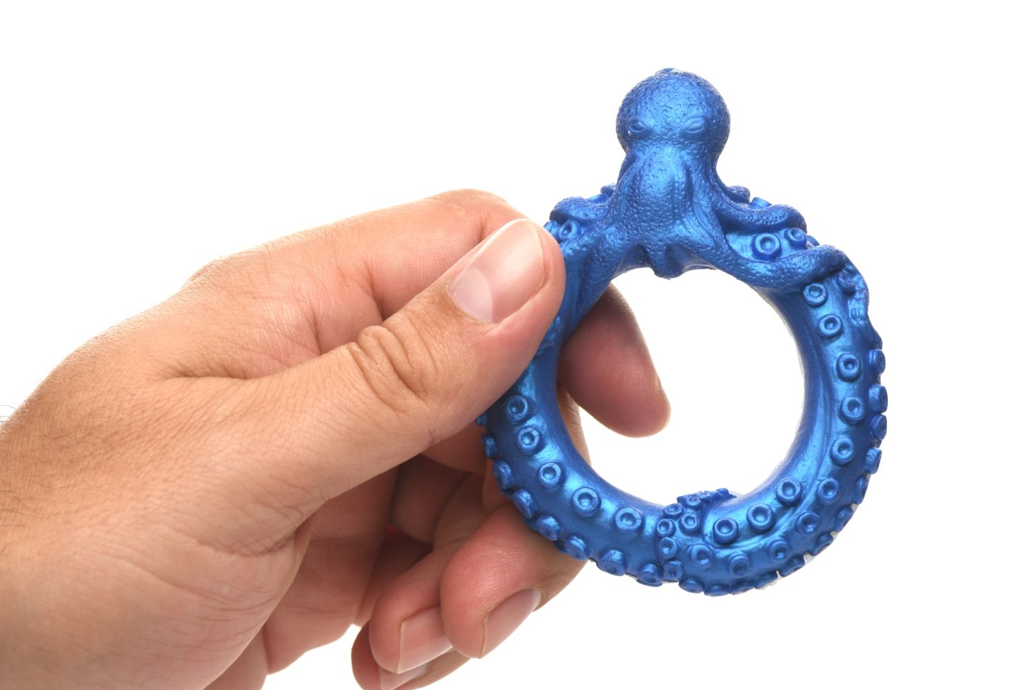XR Brands - Poseidon's Octo-Ring Silicone Cock Ring - Blue