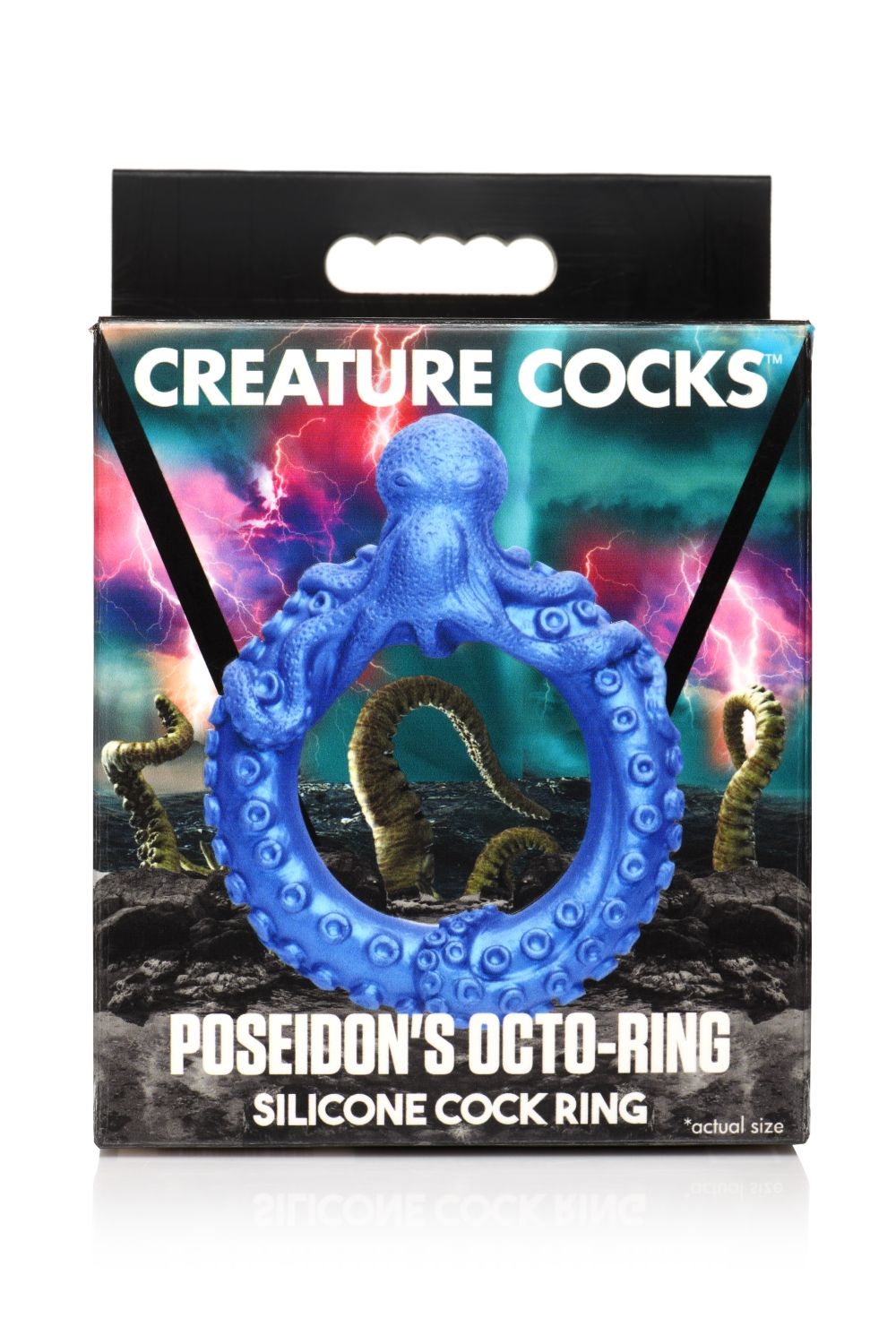 XR Brands - Poseidon's Octo-Ring Silicone Cock Ring - Blue