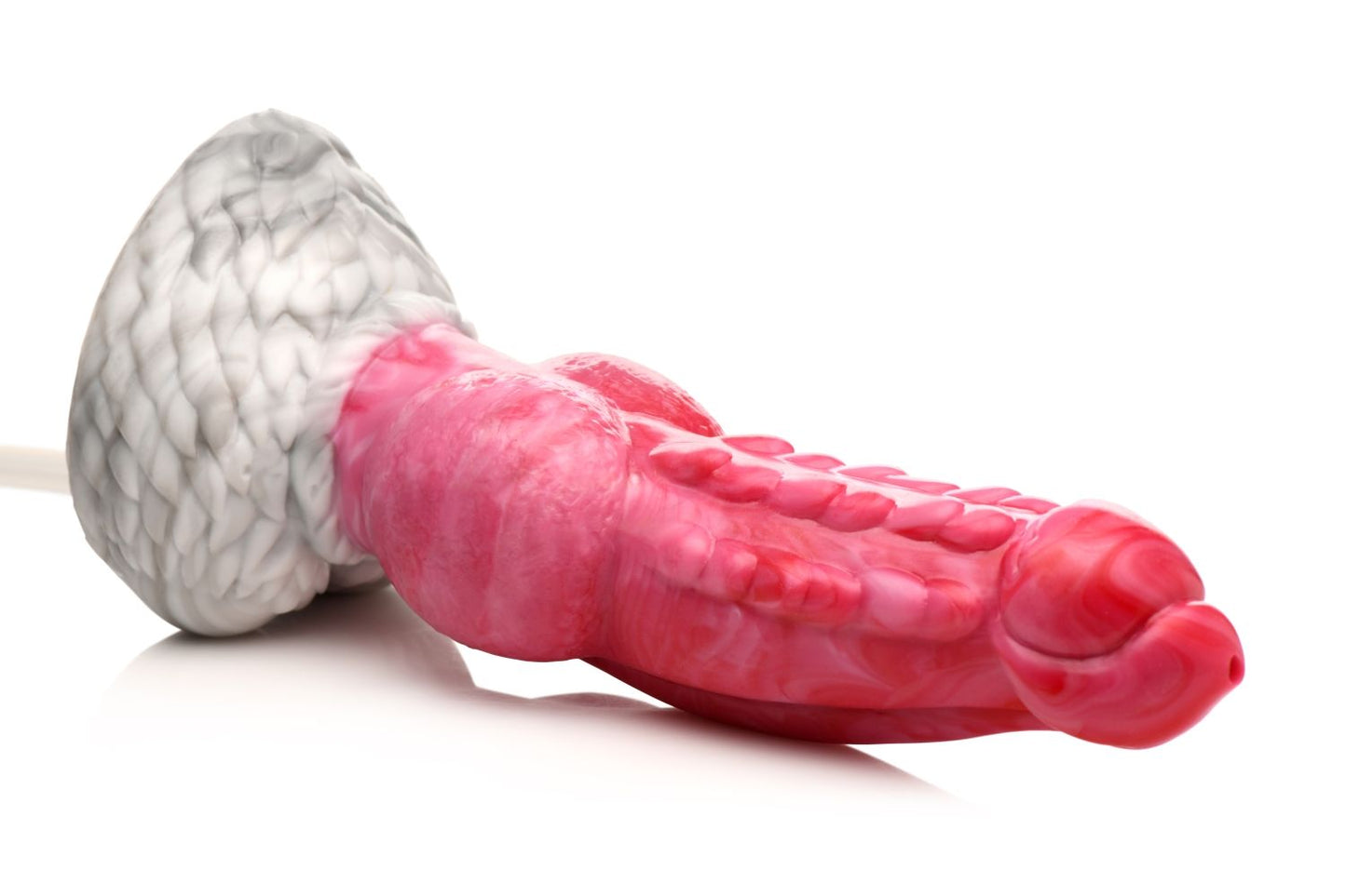 XR Brands - Resurrector Phoenix Squirting Silicone Dildo - Red/White
