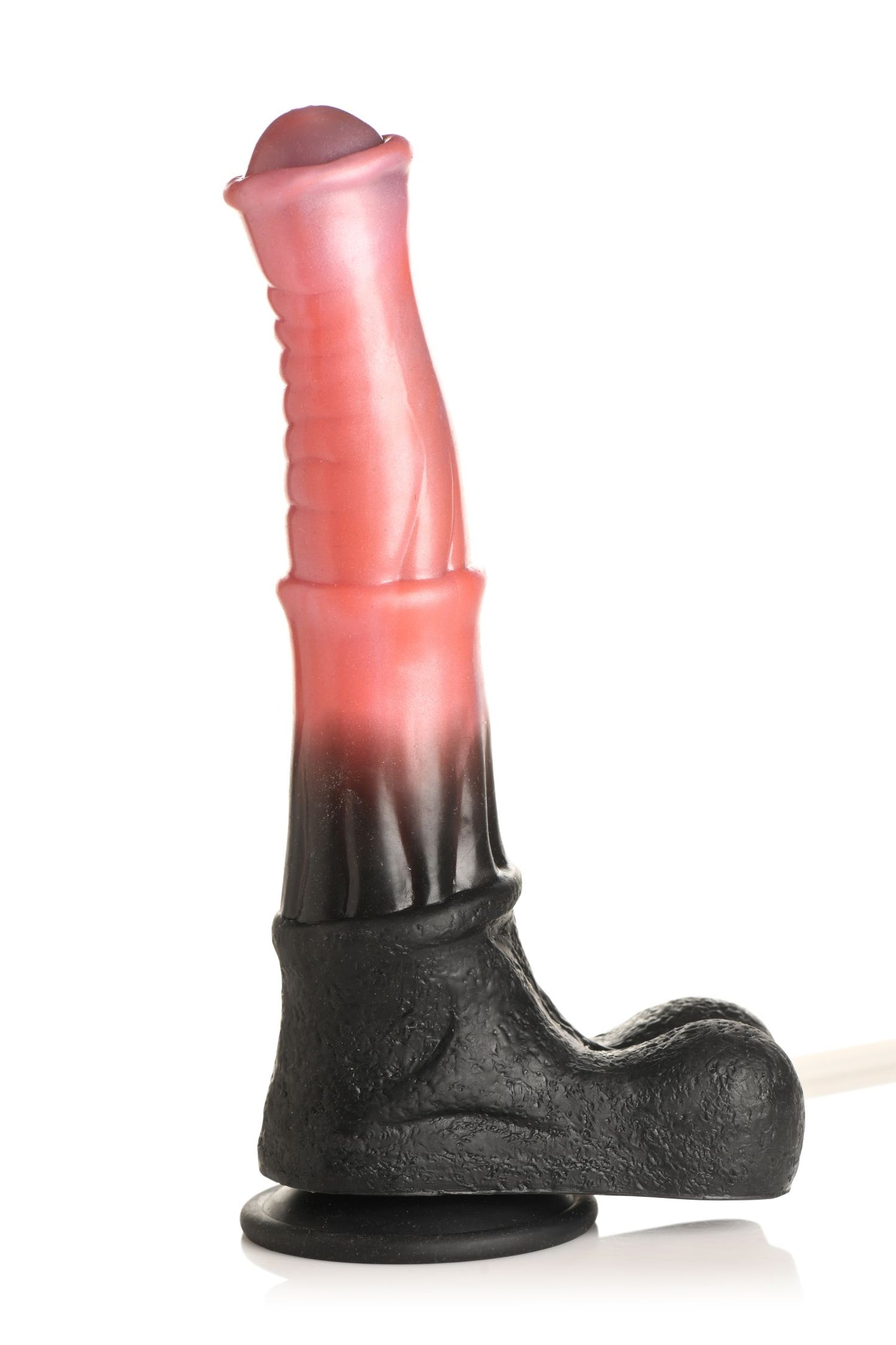 Creature Cocks - Centaur Explosion Squirting Silicone Dildo - Black/Red