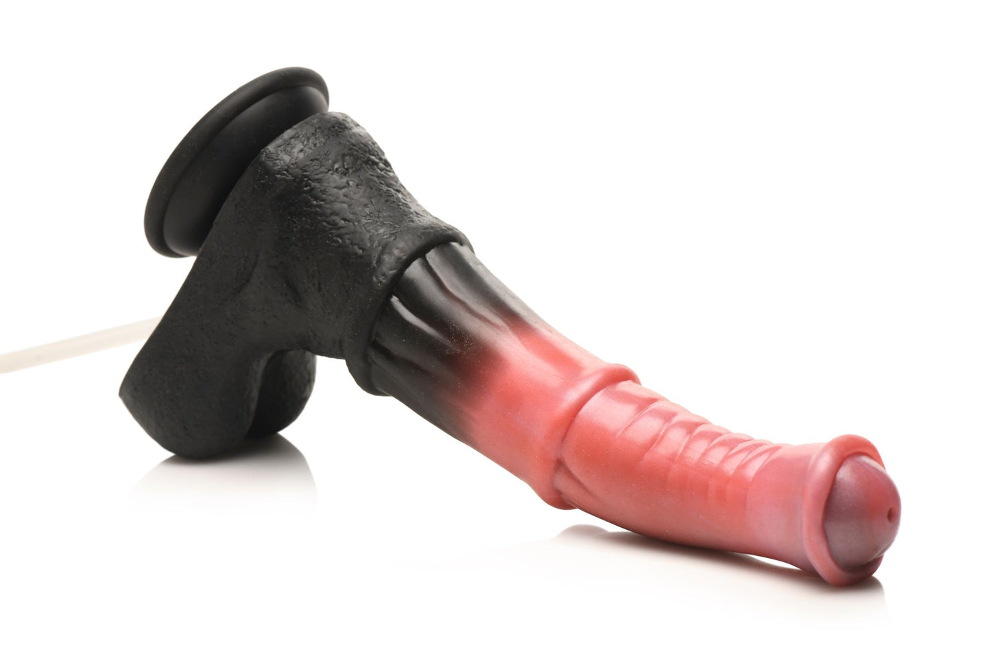 Creature Cocks - Centaur Explosion Squirting Silicone Dildo - Black/Red