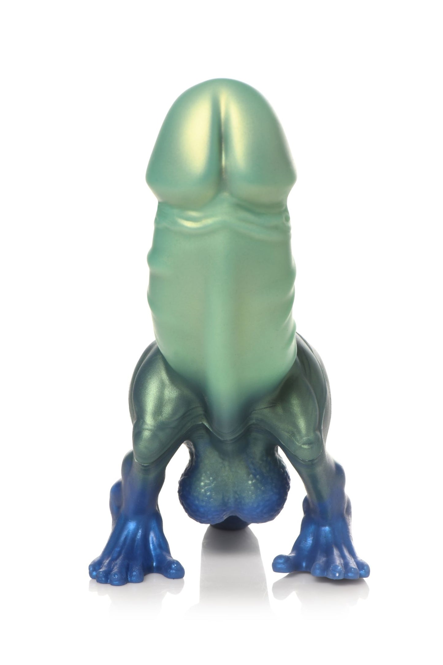 XR Brands - Jurassic Cock Dinosaur Dildo - Green & Blue