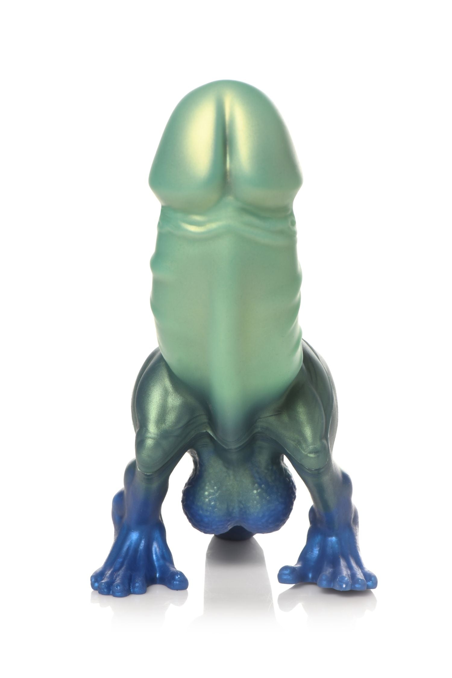 XR Brands - Jurassic Cock Dinosaur Dildo - Green & Blue