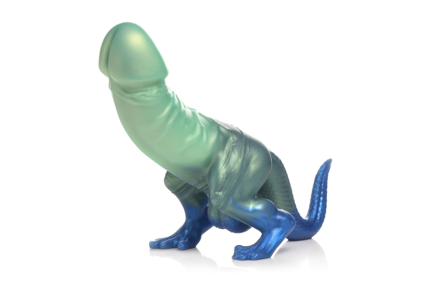 XR Brands - Jurassic Cock Dinosaur Dildo - Green & Blue