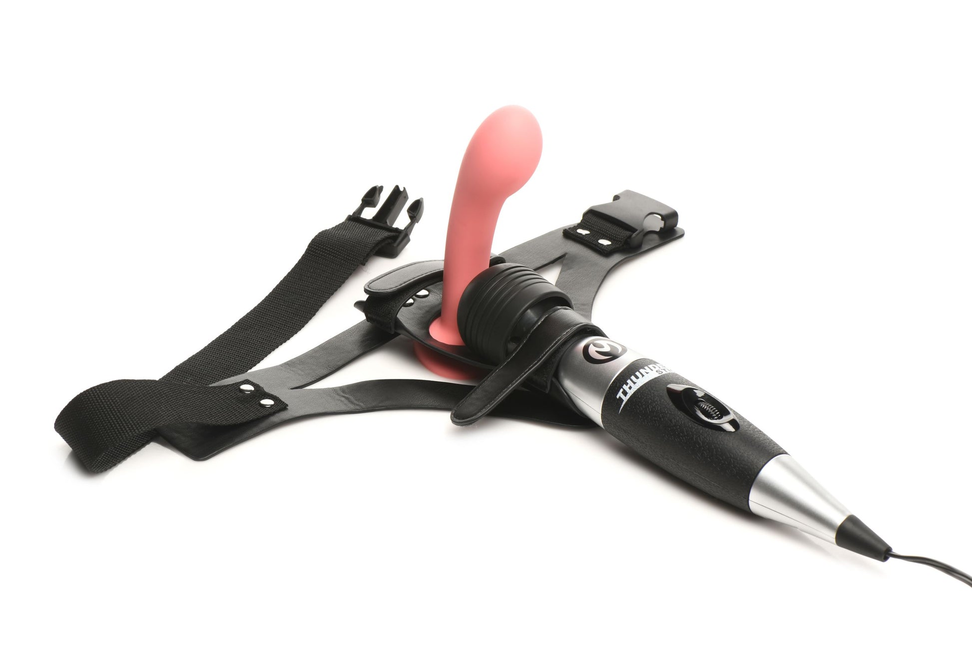 XR Brands - Thunder Strap Wand Thigh Harness - Black