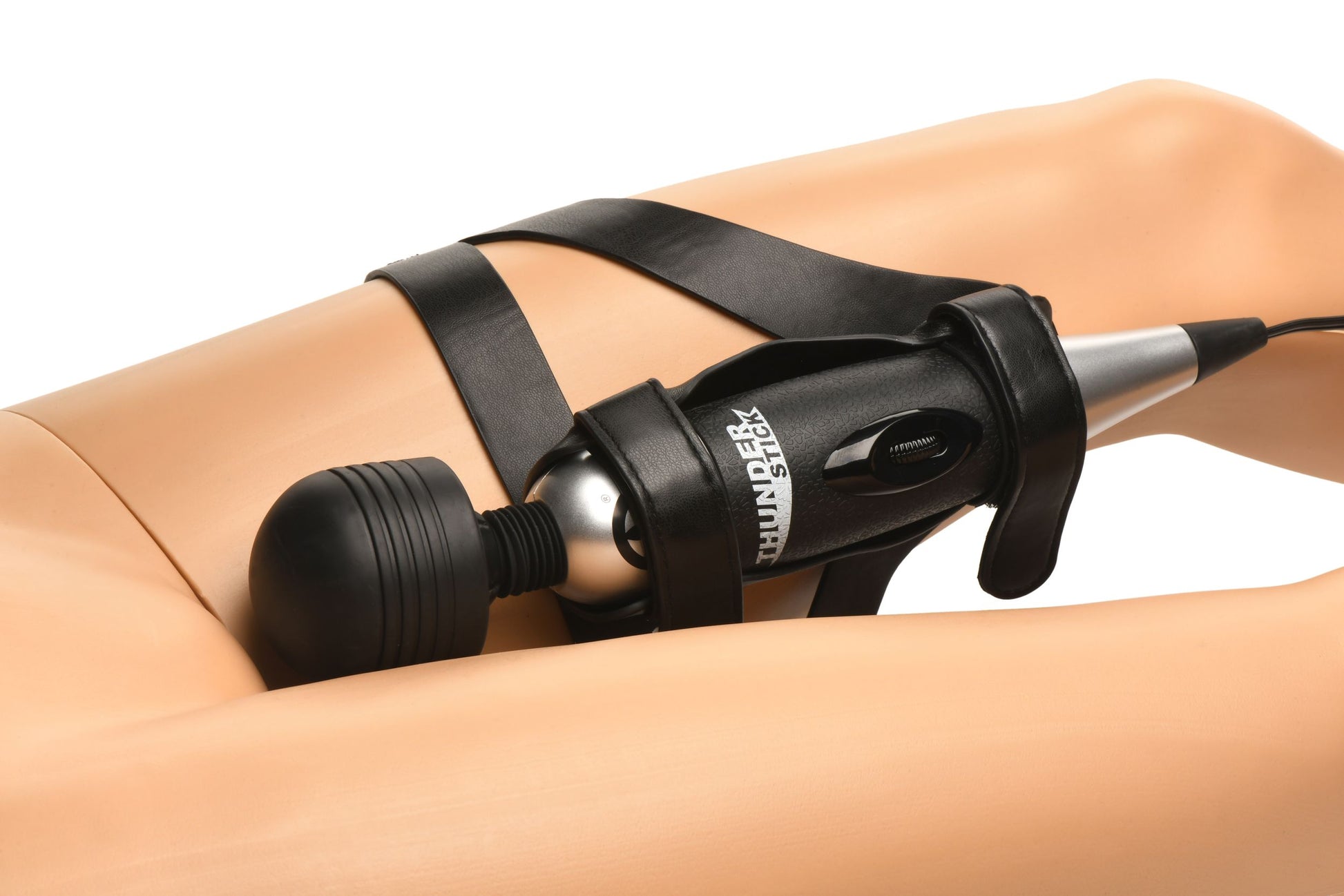 XR Brands - Thunder Strap Wand Thigh Harness - Black